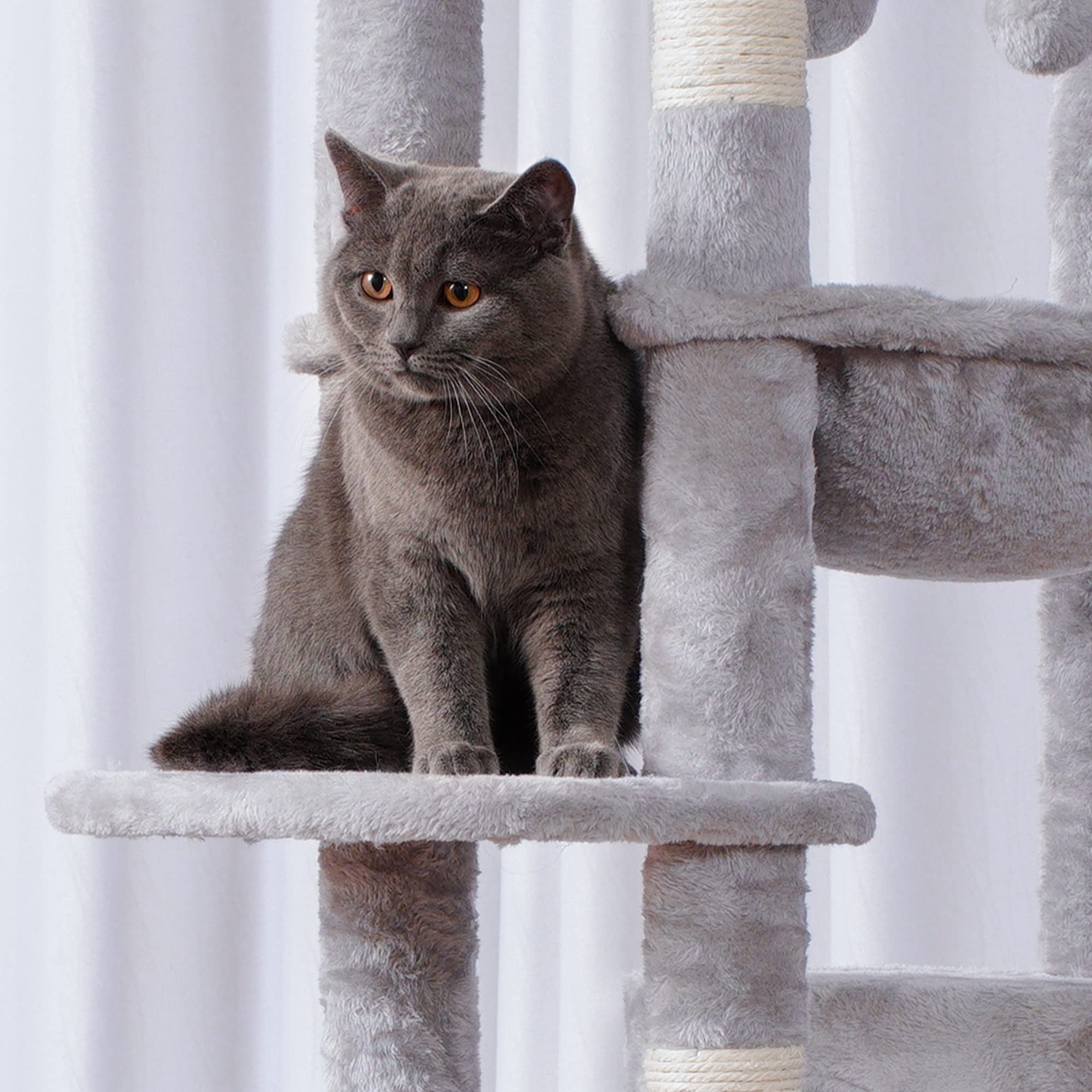 Heybly Cat Tree For Large Cats 20 Lbs Heavy Duty,69 Inches Xxl Cat Tower For Indoor Cats,Multi-Level Furniture Condo With Big Pa