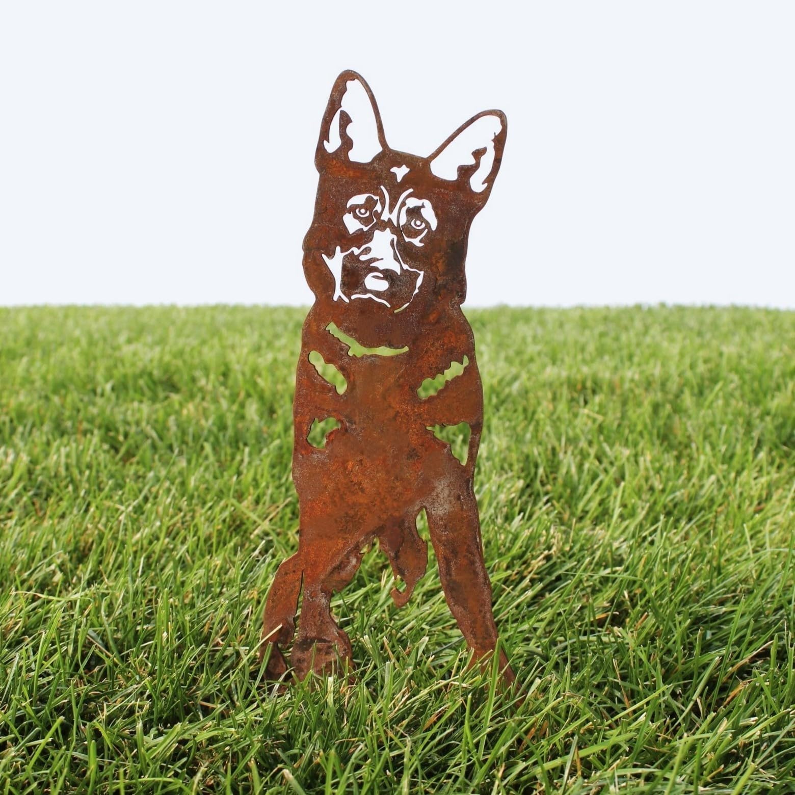 My Metal Rescue Corten Steel German Shepherd Dog Silhouette Yard Stake (Small)