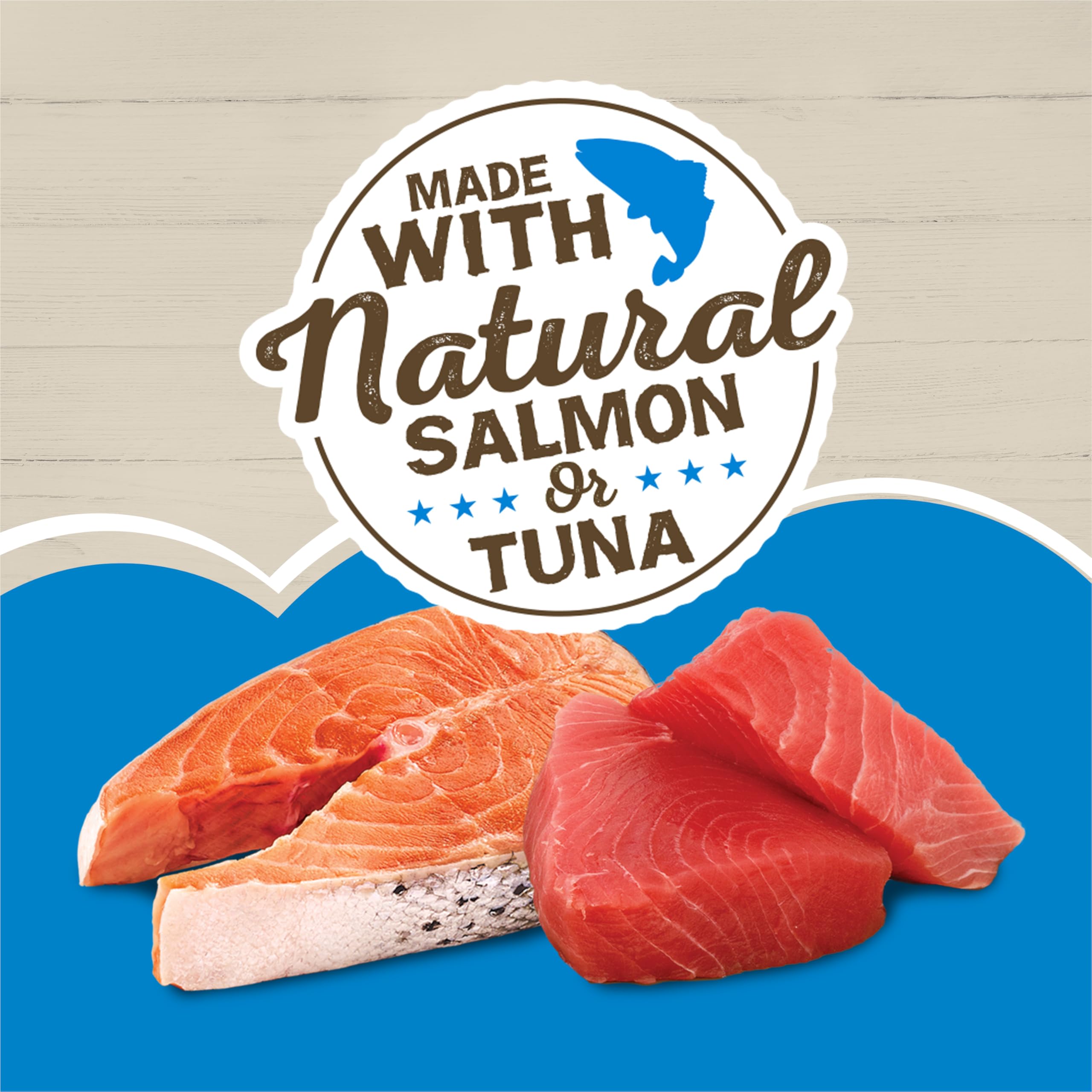Purina Friskies Ocean Favorites Wet Cat Food Pate and Meaty Bits Variety Pack With Salmon and Tuna - (Pack of 24) 5.5 oz. Cans