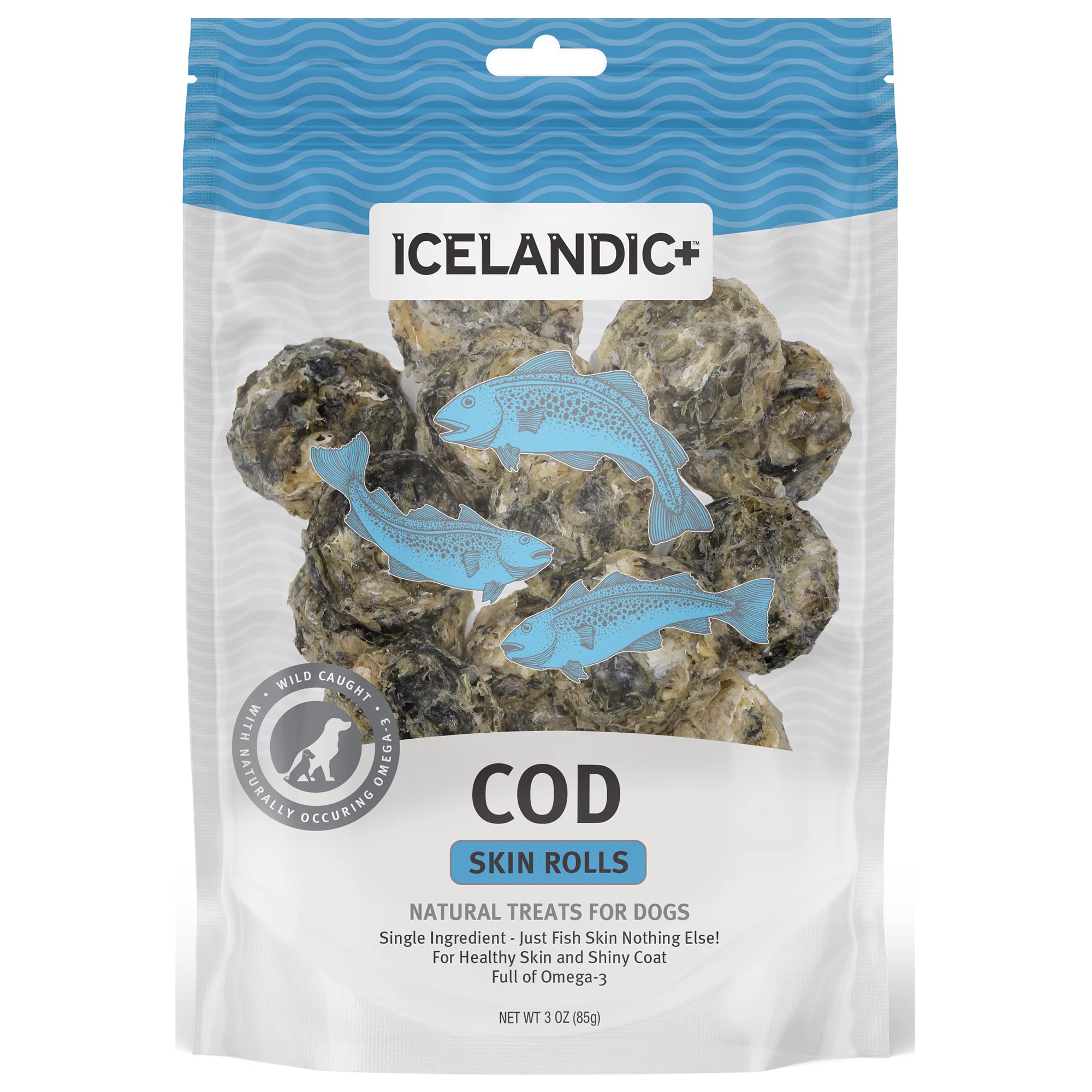 Icelandic  Cod Skin Rolls Single 3Oz Bag