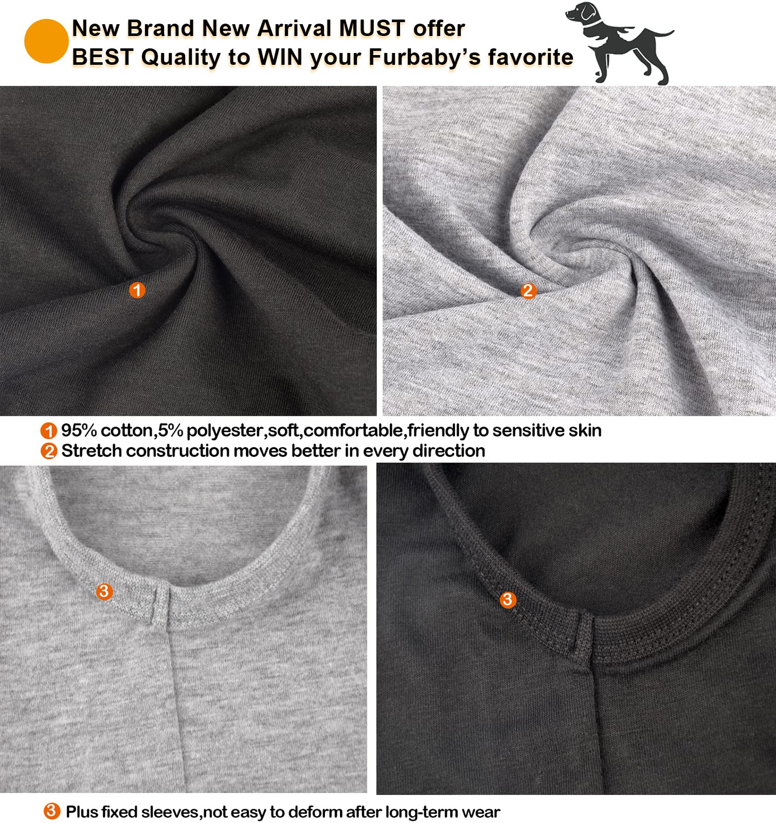 Sychien Dog Blank Large Shirts,Cool Clothes For Big Dogs,Girl Boy Summer Cotton Pitbull Dachshund Tee Shirt Lightweight Costume,