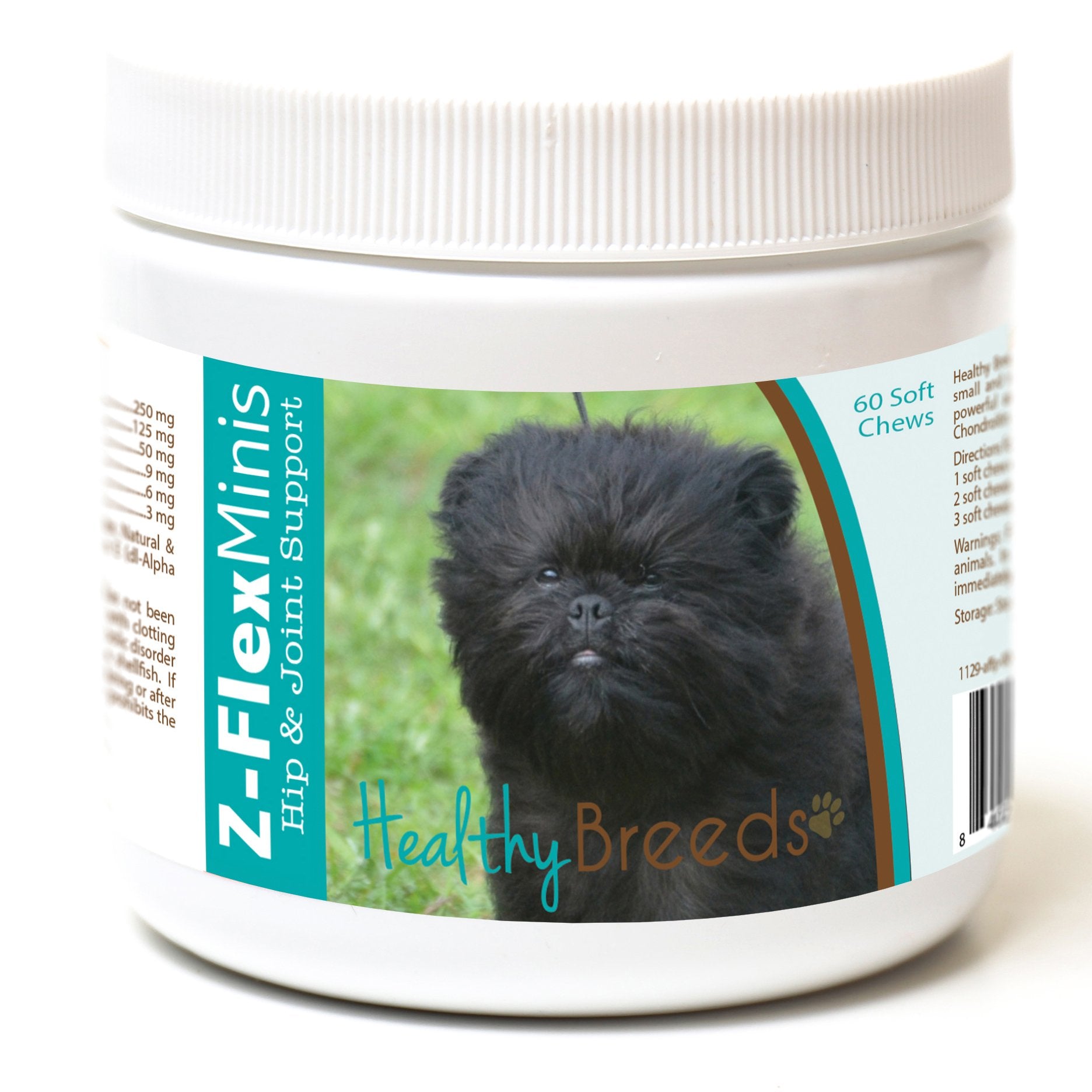 Healthy Breeds Affenpinscher Z-Flex Minis Hip and Joint Support Soft Chews 60 Count