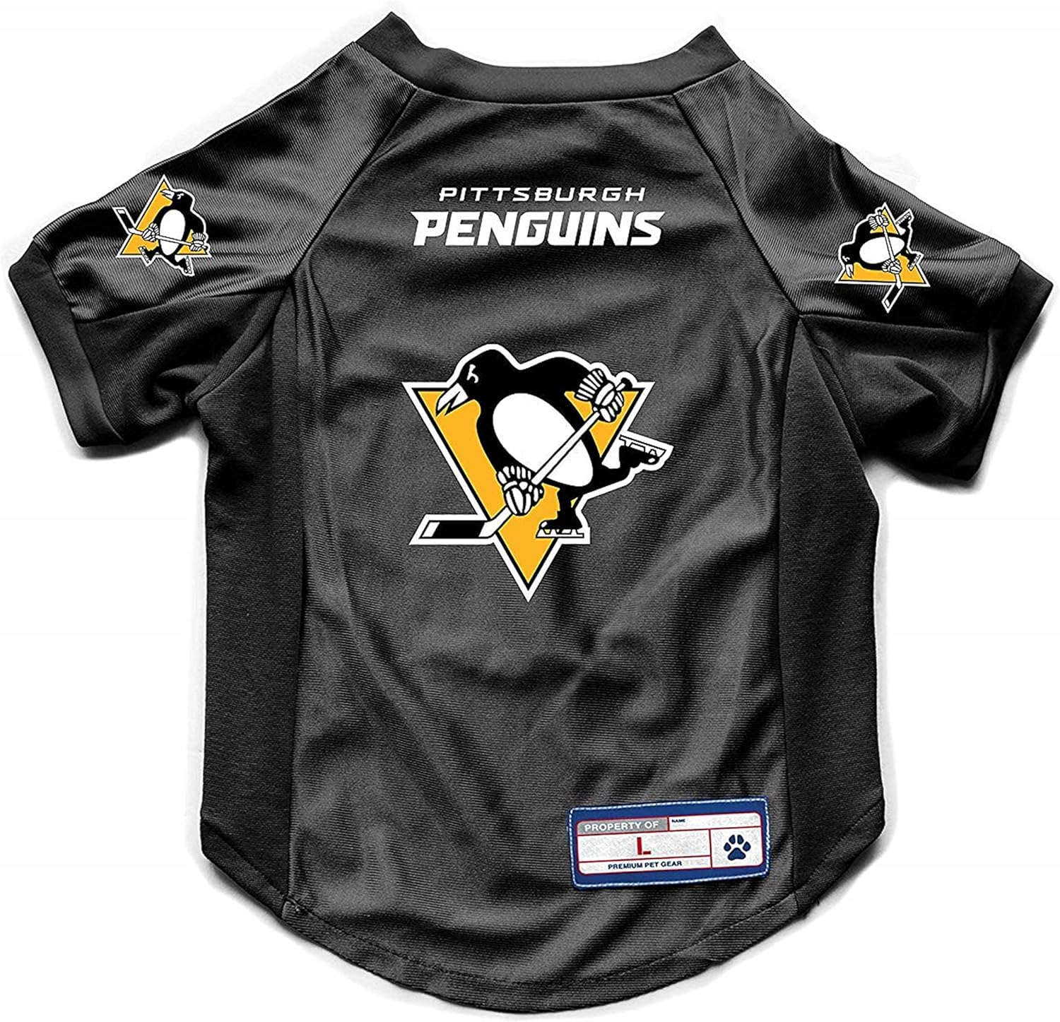Littlearth Nhl Pittsburgh Penguins Stretch Pet Jersey, Team Color, X-Large