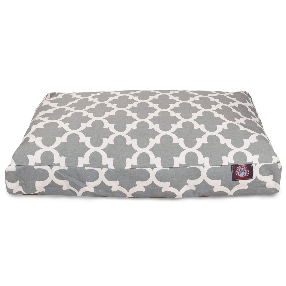 Gray Trellis Large Rectangle Indoor Outdoor Pet Dog Bed With Removable Washable Cover By Majestic Pet Products