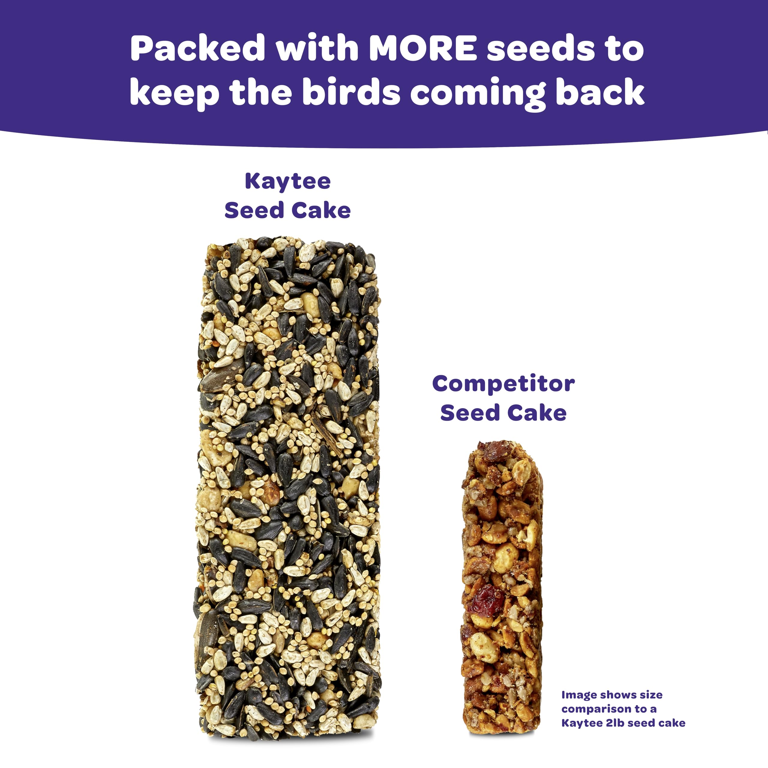 Kaytee Woodpecker Wild Bird Seed Cake 1.85 Pounds 4 Count
