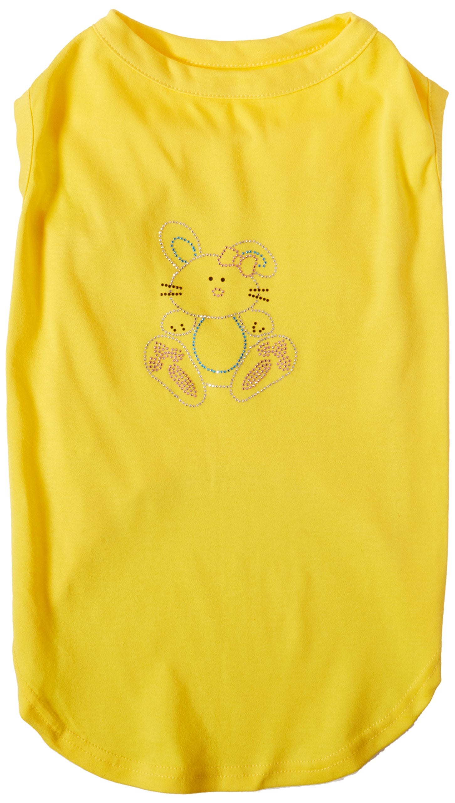 Mirage Pet Products Bunny Rhinestone Dog Shirt, 3X-Large, Yellow