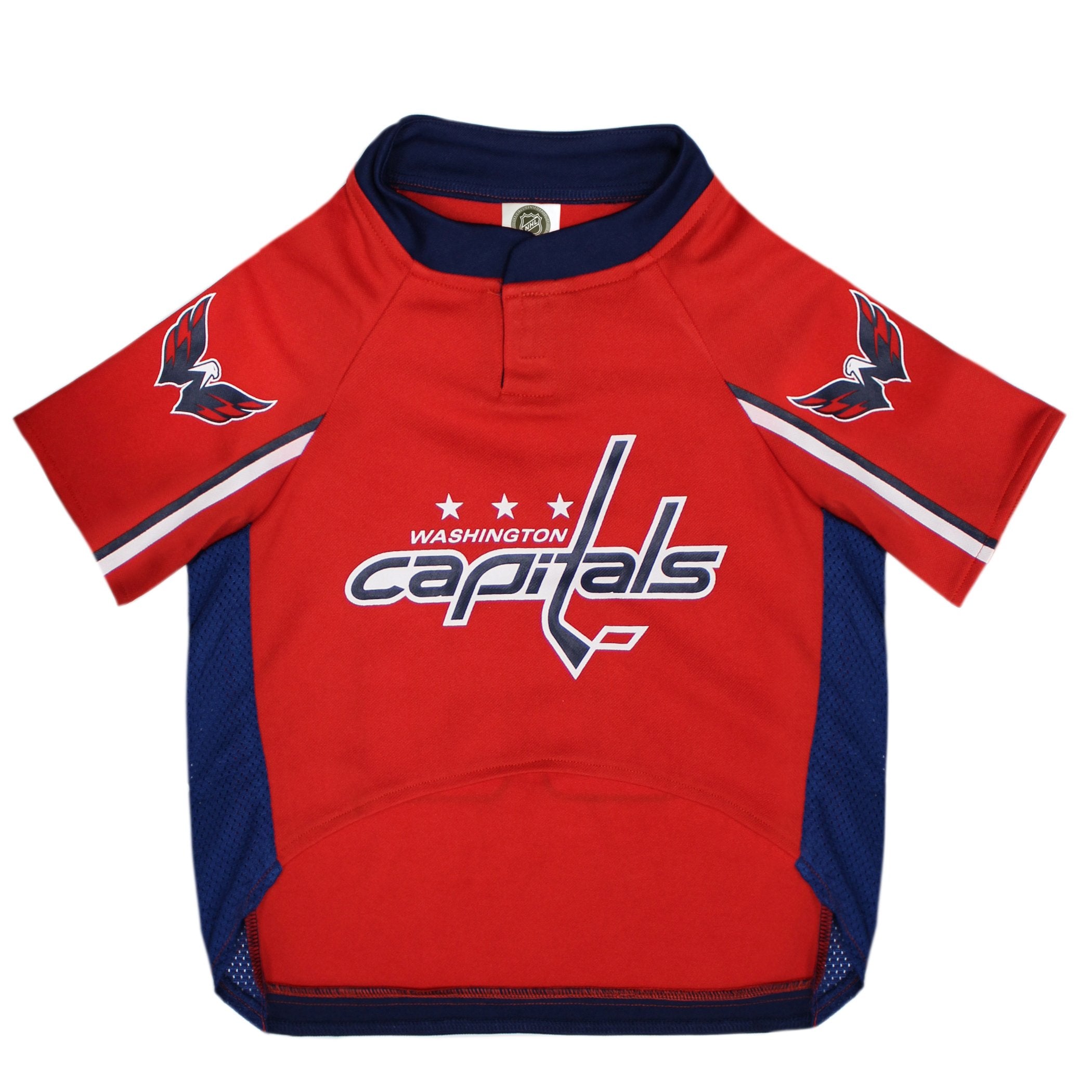 NHL Washington Capitals Jersey for Dogs & Cats, X-Small. - Let Your Pet Be A Real NHL Fan!