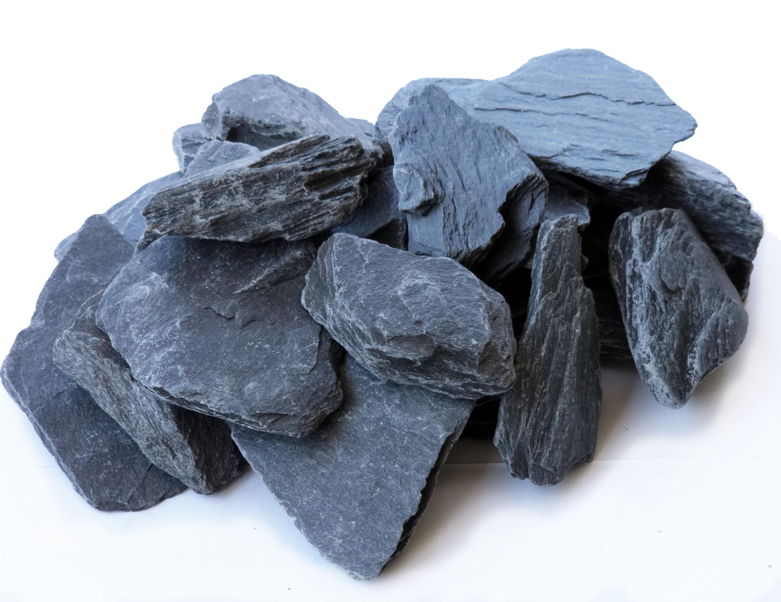 Small World Slate & Stone Natural Slate Rocks for Miniature Gardens, 3-5 Inch, 12 Pounds