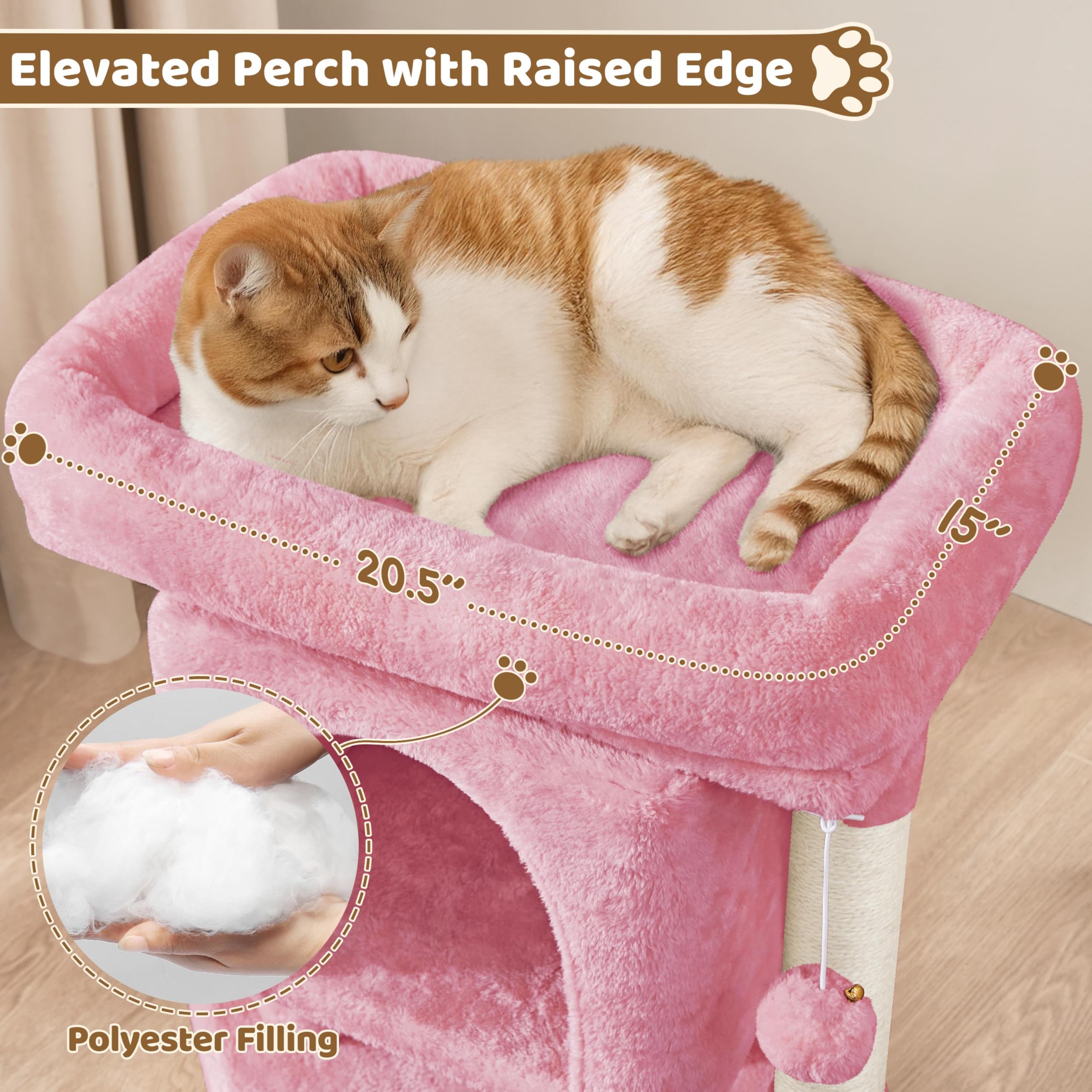 Yaheetech 23.5In Cat Tree Tower, Cat Condo With Sisal-Covered Scratching Posts, Cat House Activity Center Furniture For Kittens,