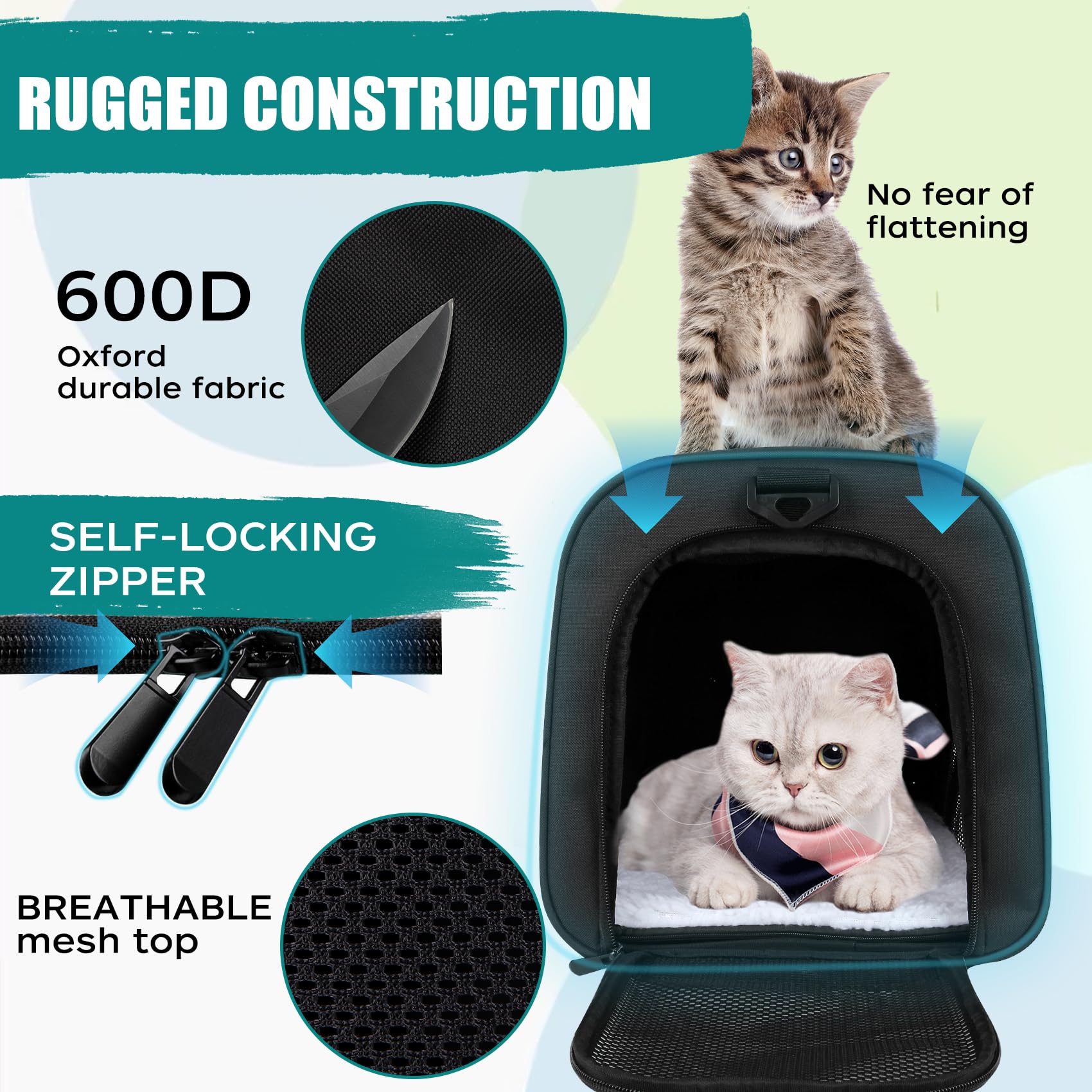 Top Tasta Dog Cat Carrier Pet Carriers For Small Medium Large Cats Dogs Carrier Under 25 Lbs Soft Sided Small Puppy Dog Carrier