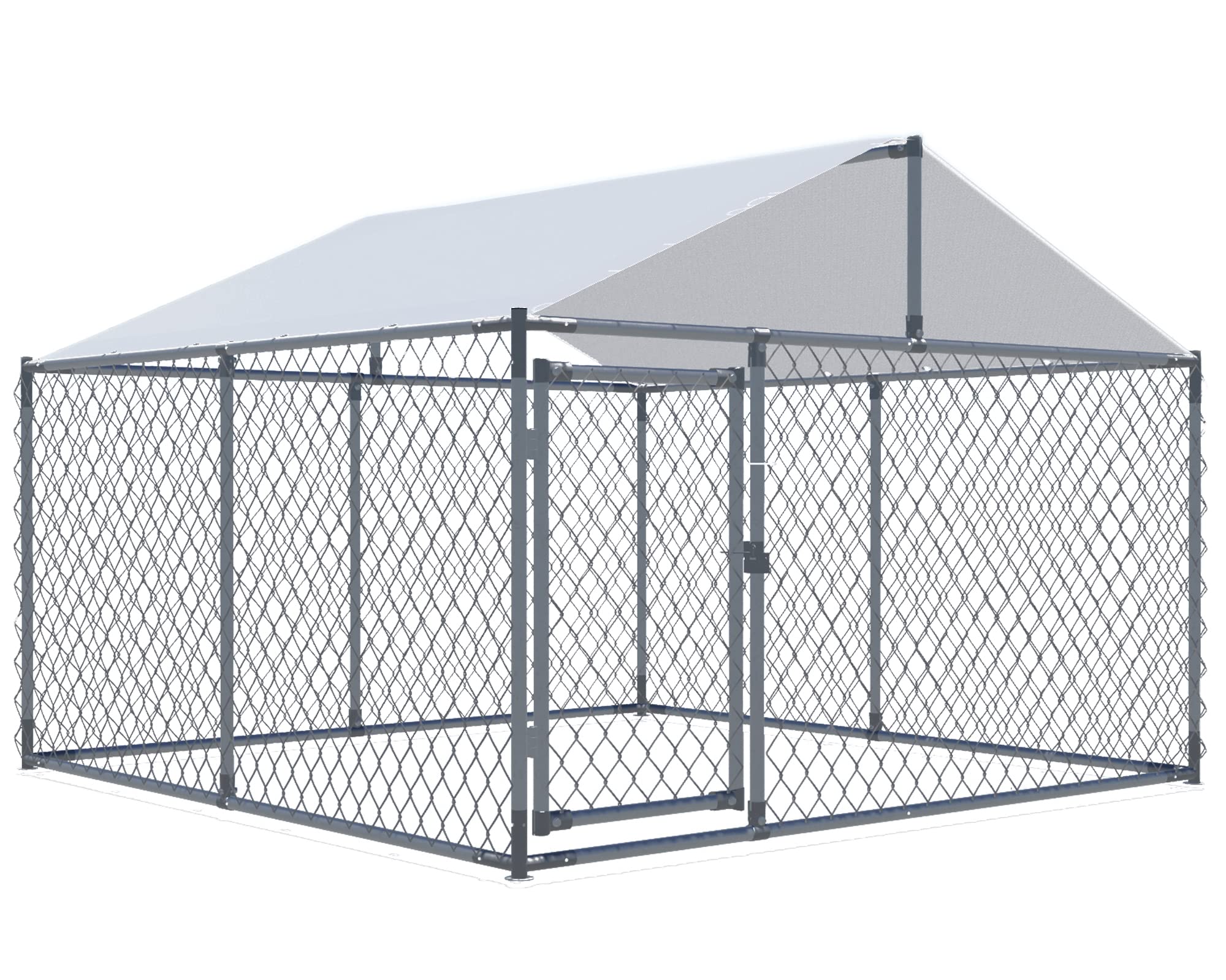 Leisu Dog Kennels Outdoor Large Dog Cage Heavy Duty Dogs House Extra Wide Outside Pet Kennels With Water-Resistant Cover For Bac