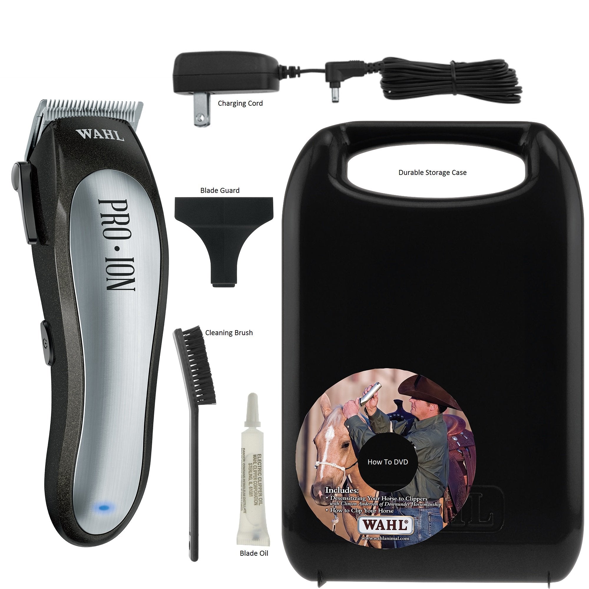 Wahl Professional Animal Pro Ion Equine Cordless Horse Clipper And Grooming Kit