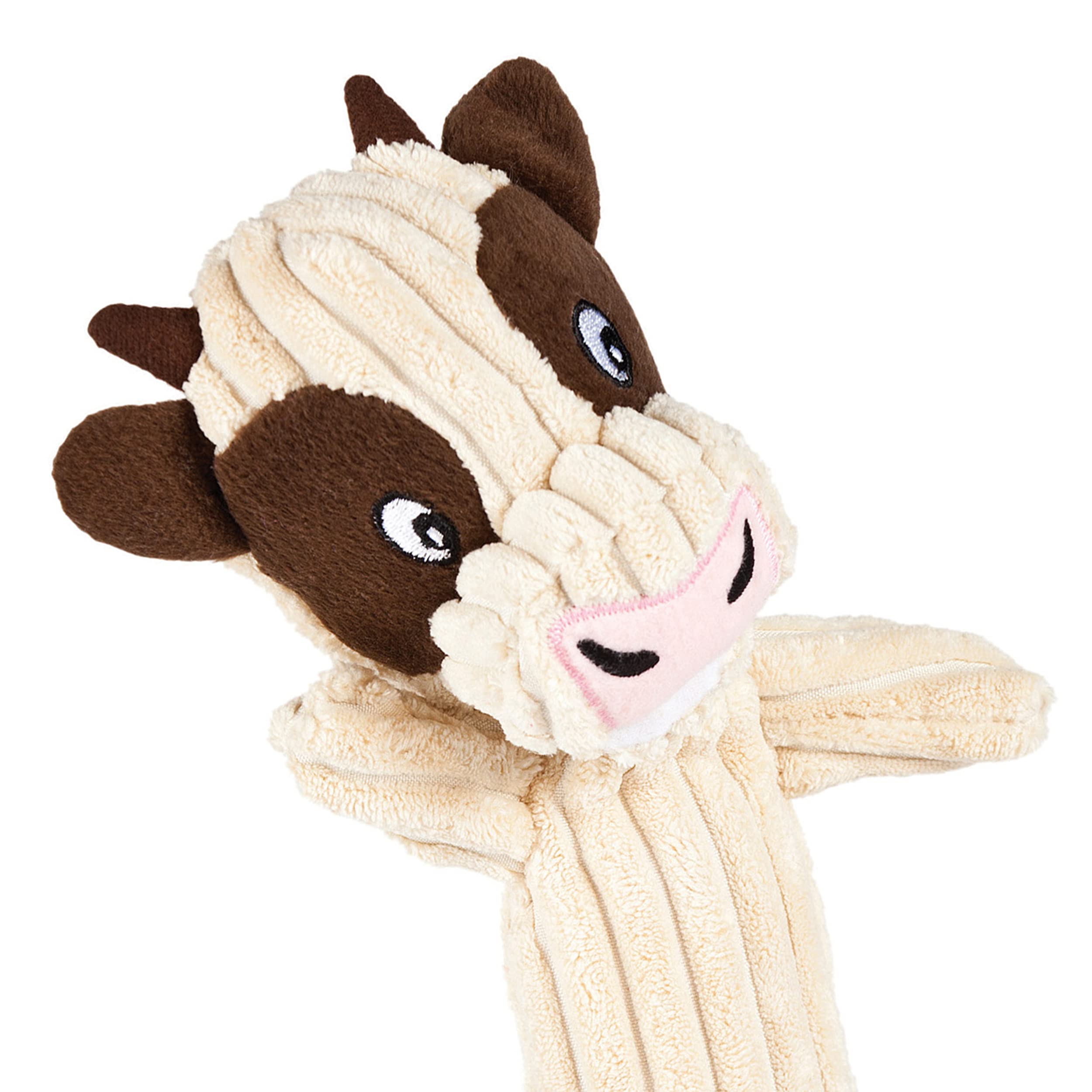 Outward Hound Tennis Heads Cow Plush Squeaky Dog Toy