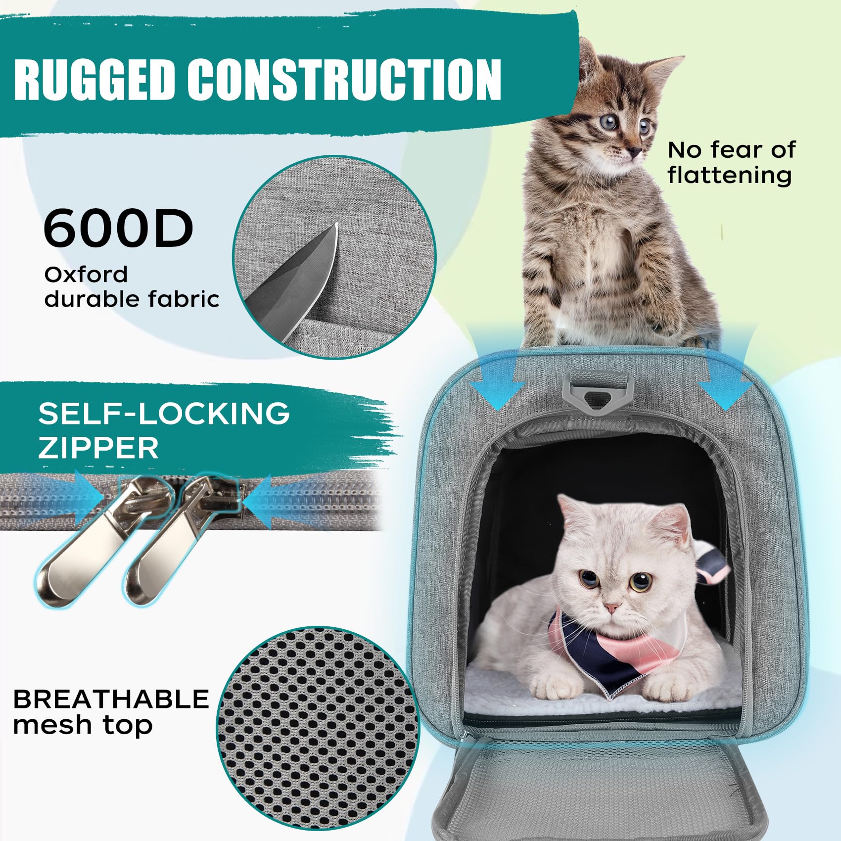Top Tasta Dog Cat Carrier Pet Carriers For Small Medium Large Cats Dogs Carrier Soft Sided Small Puppy Dog Carrier Portable Fold