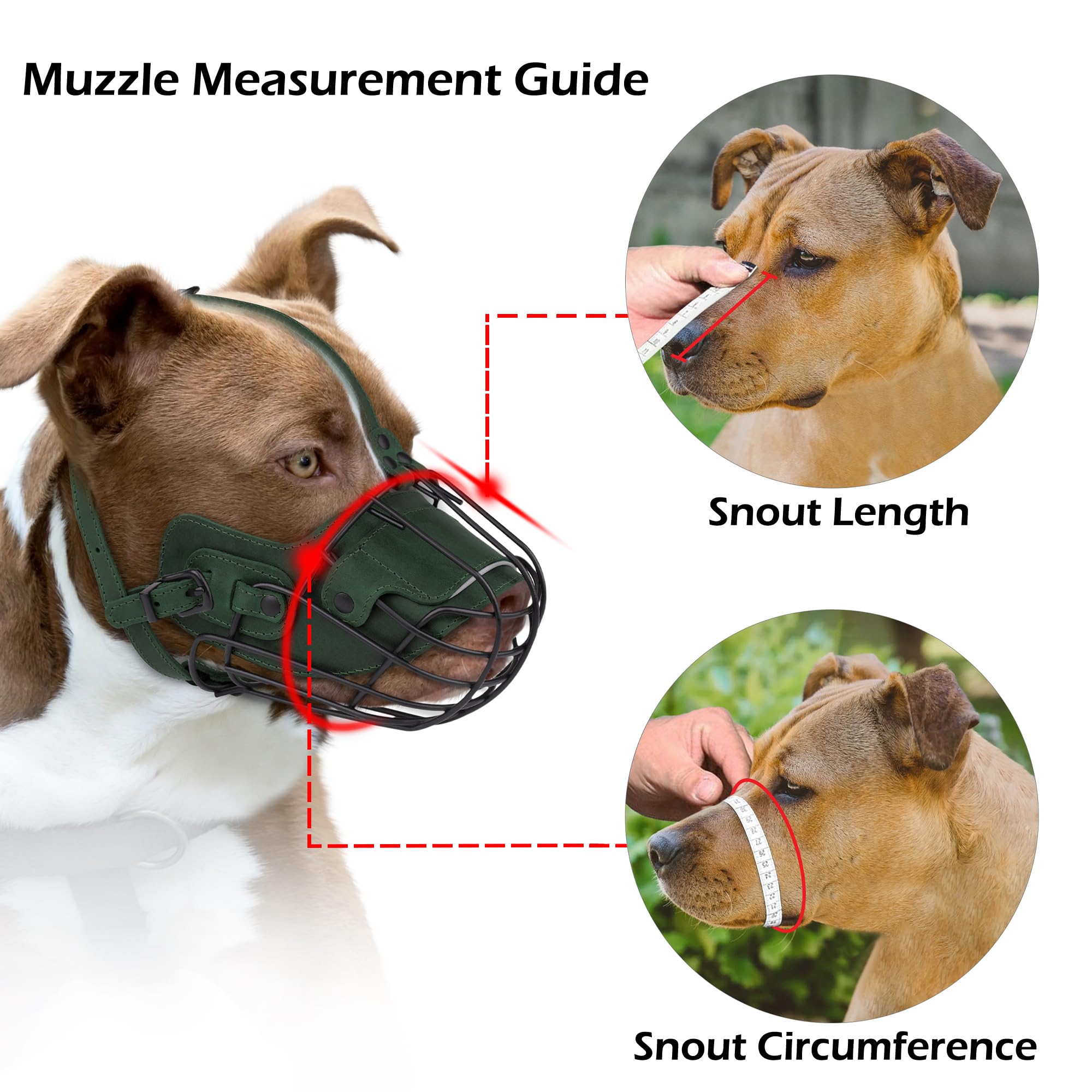 Oopsdoggy Metal Pitbull Dog Muzzle Reflective Leather Mask Secure Wire Basket Muzzle For Large Sized Dogs Amstaff Soft Cage Muzz