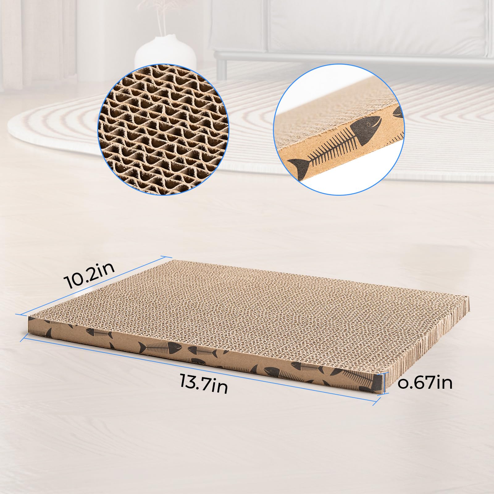 Roadtofree Cat Scratcher Cardboard Cat Scratching Board Cat Scratchers For Indoor Cats Cat Scratch Pad Cat Scratching Pad Cat Ca