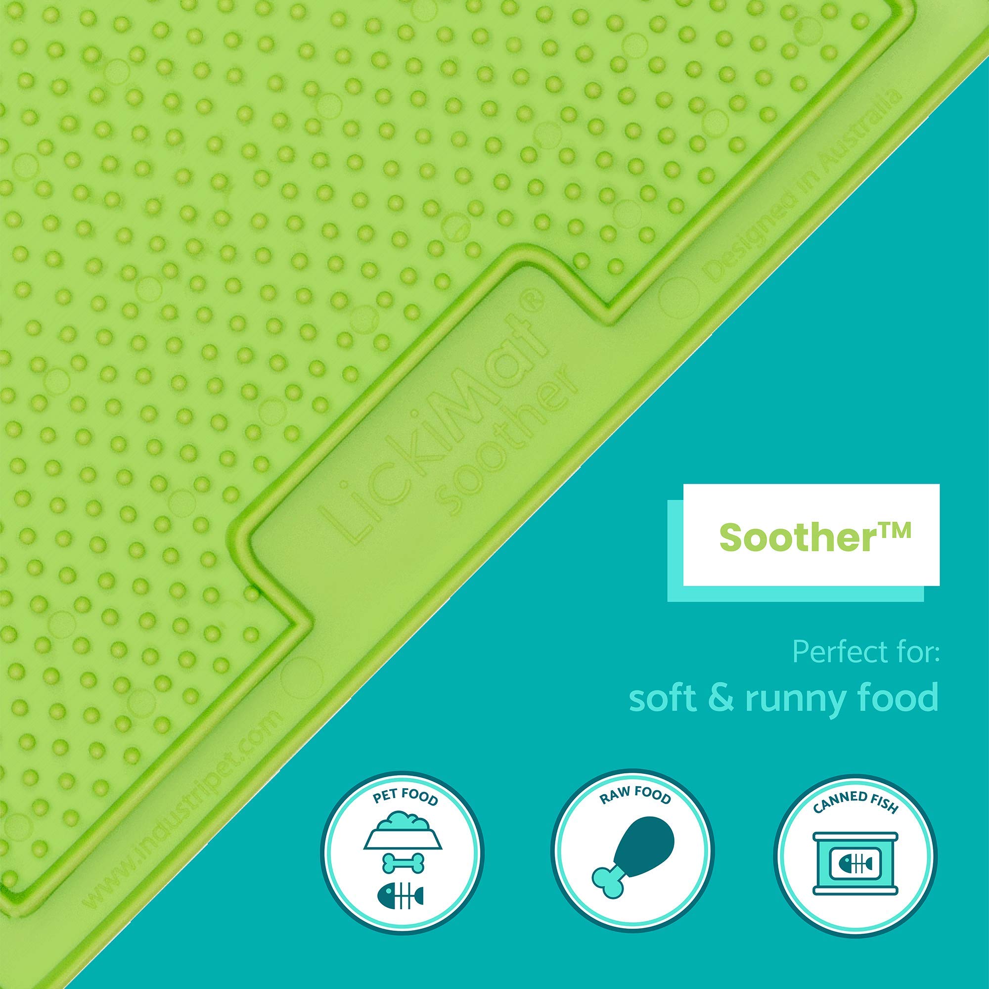 LickiMat Classic Soother, Cat Slow Feeder Lick Mat, Boredom Anxiety Reducer; Perfect for Food, Treats, Yogurt, or Peanut Butter.