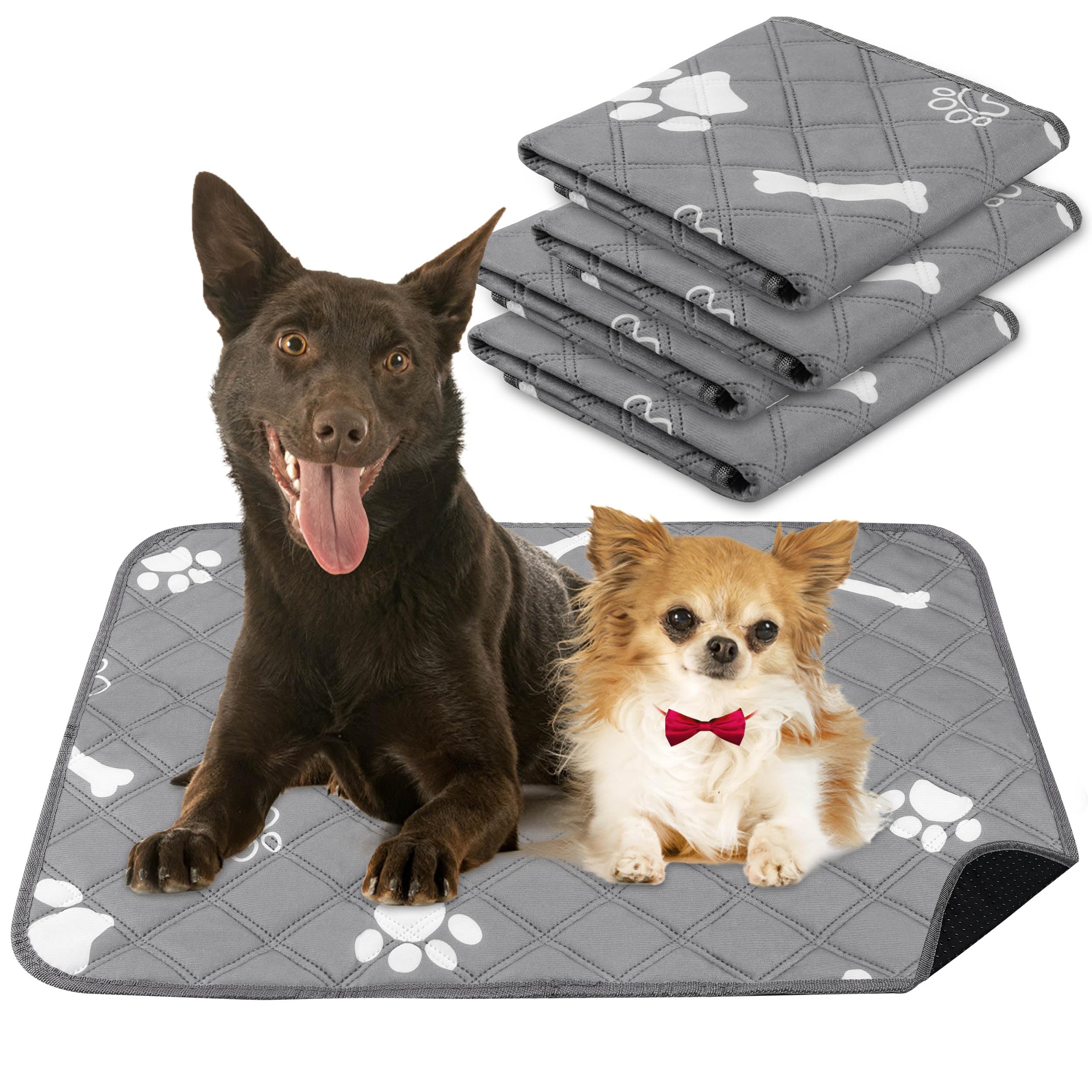 Patiencet Washable Pee Pads For Dogs, 18'' X 24'' Reusable Puppy Pads With Super Absorbent, 4 Pack Puppy Potty Pads With Waterpr