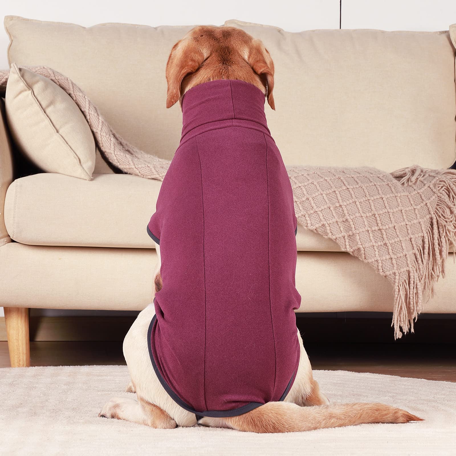 Dog Sweater Pullover Cold Weather Vest For Dogs Dog Sweatshirt Dog Jacket For Indoor And Outdoor Use (X-Small, Wine Red)