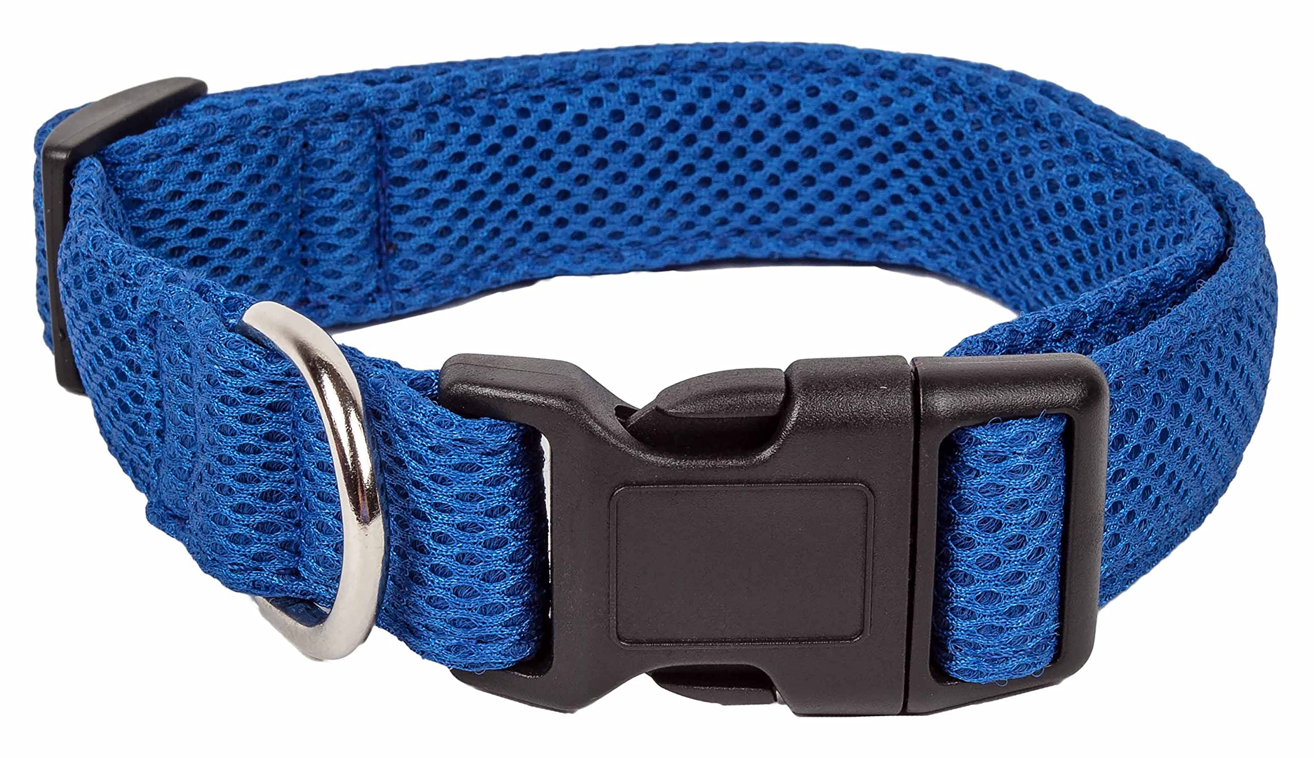 Pet Life ® 'Aero Mesh' Dual Sided Comfortable and Breathable Adjustable Pet Collar - Mesh Dog Collar with Stainless stell Dog Leash Connection Ring Small