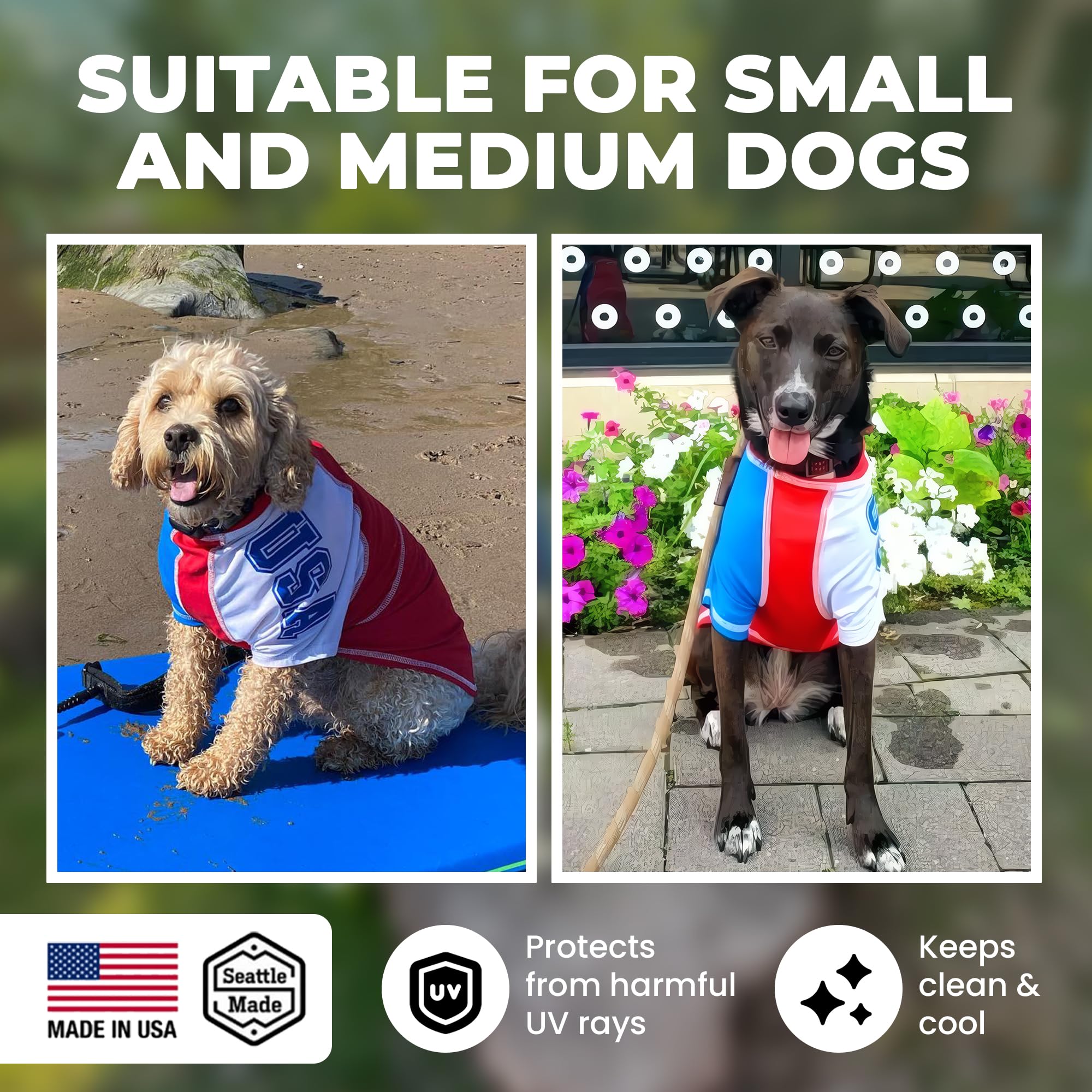 Louie De Coton Made In Usa Quality Cooling Upf50+ Sun Shirts For Dogs | Max Uv Protection From Sunburn | Light Weight, Breathabl