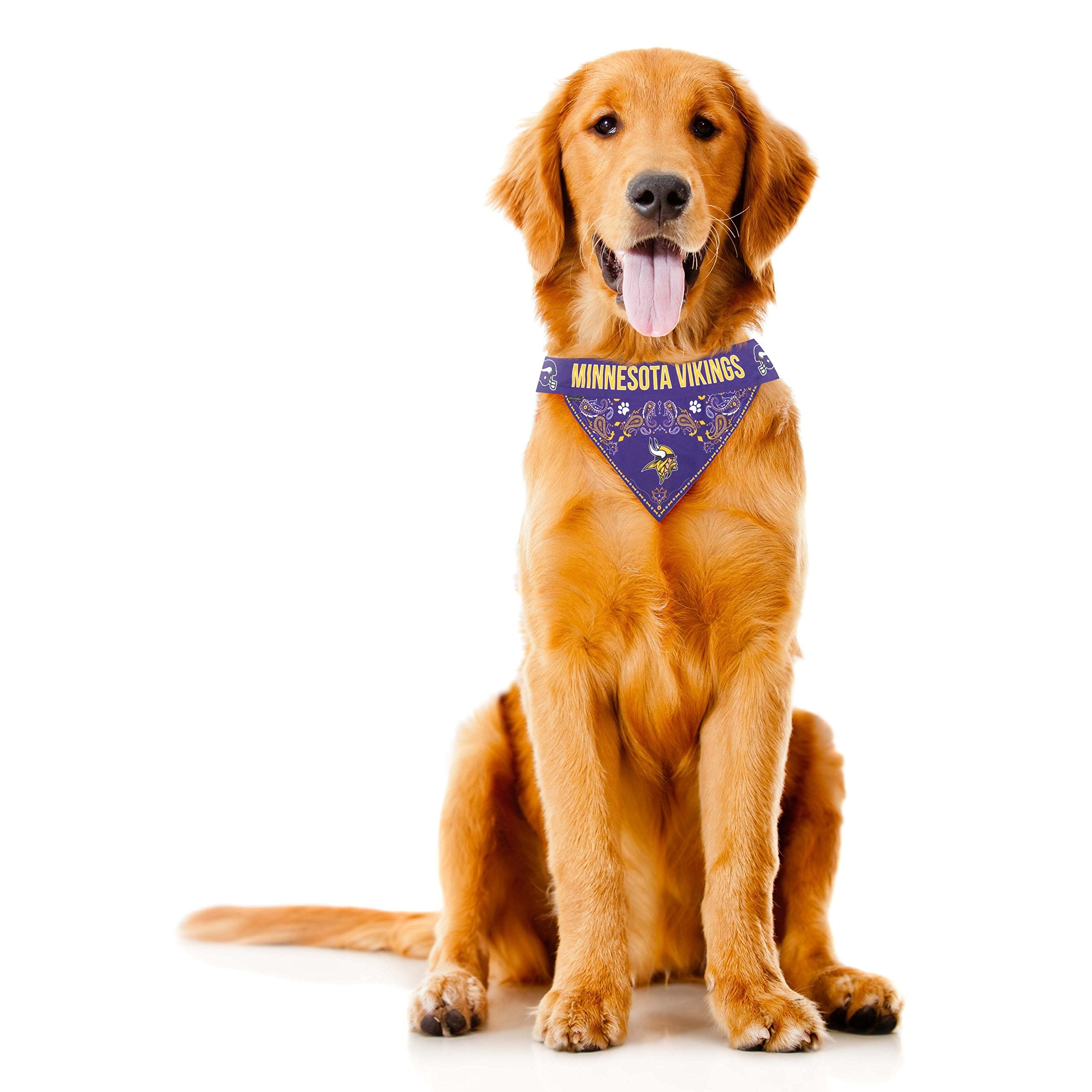 Littlearth Unisex-Adult Nfl Minnesota Vikings Pet Bandana, Team Color, X-Large