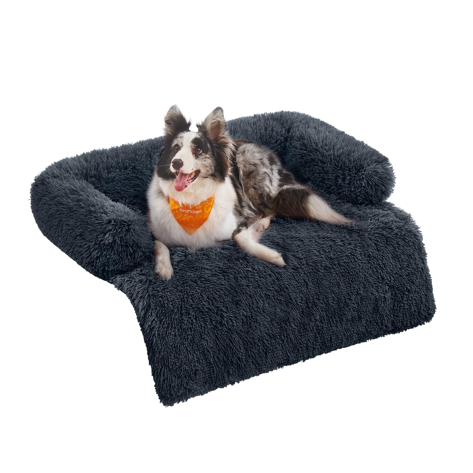Feandrea Dog Sofa Bed, Calming, for Large Dogs, XXL, 110 x 95 x 18 cm