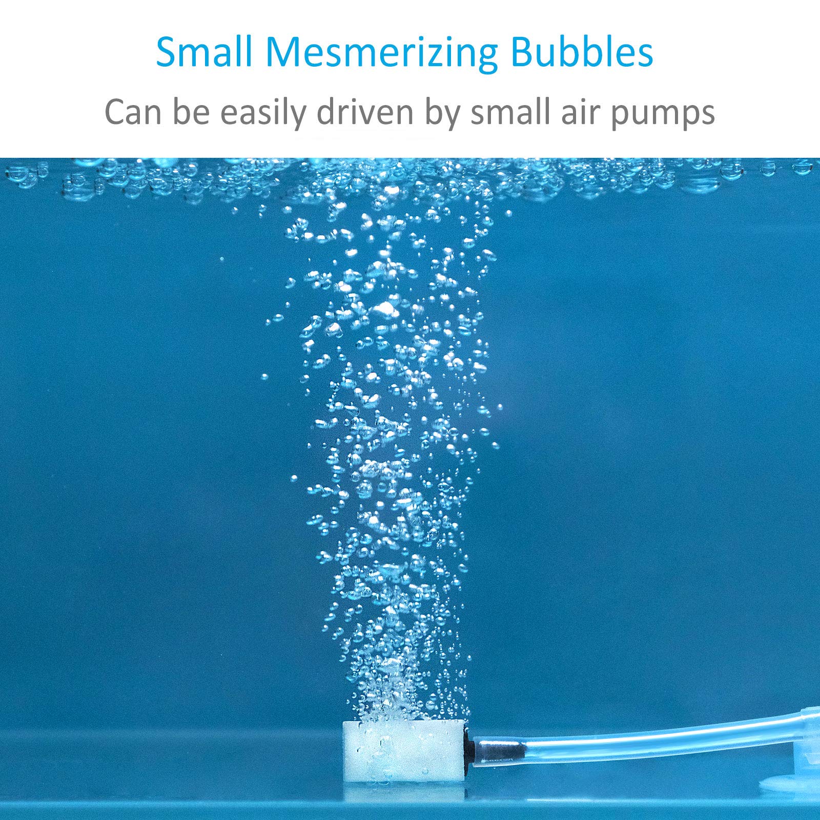 Pawfly 1.2 Inch Air Stone White Cuboid Bubble Stone Diffuser Bubbler Airstones for Aquarium Fish Tank and Pump, 10 Pack