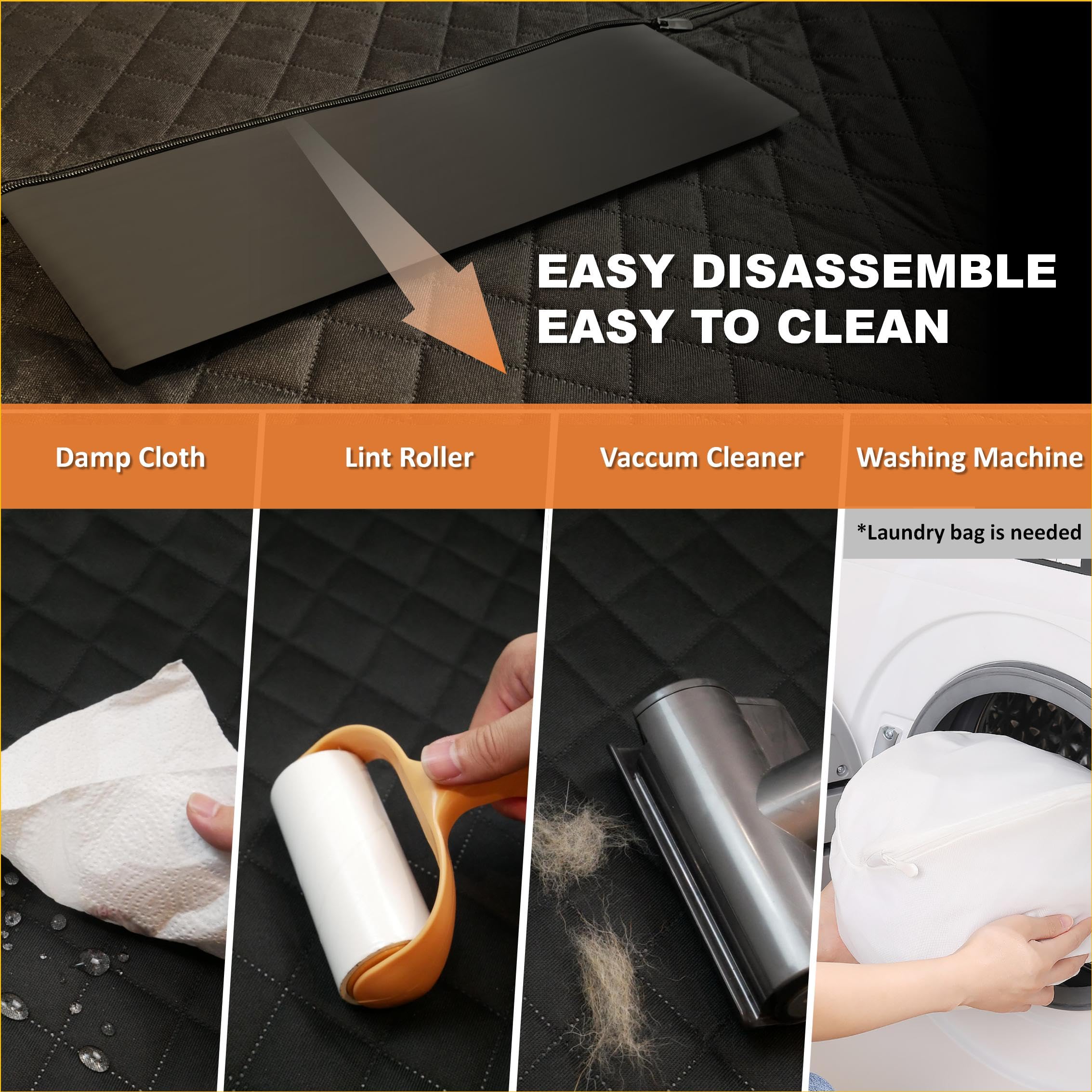 Manamax Dog Car Seat For Large Medium Small Dogs,Back Seat Extender For Dogs,Dog Seat Cover For Back Seat Hard Bottom, Dog Hammo