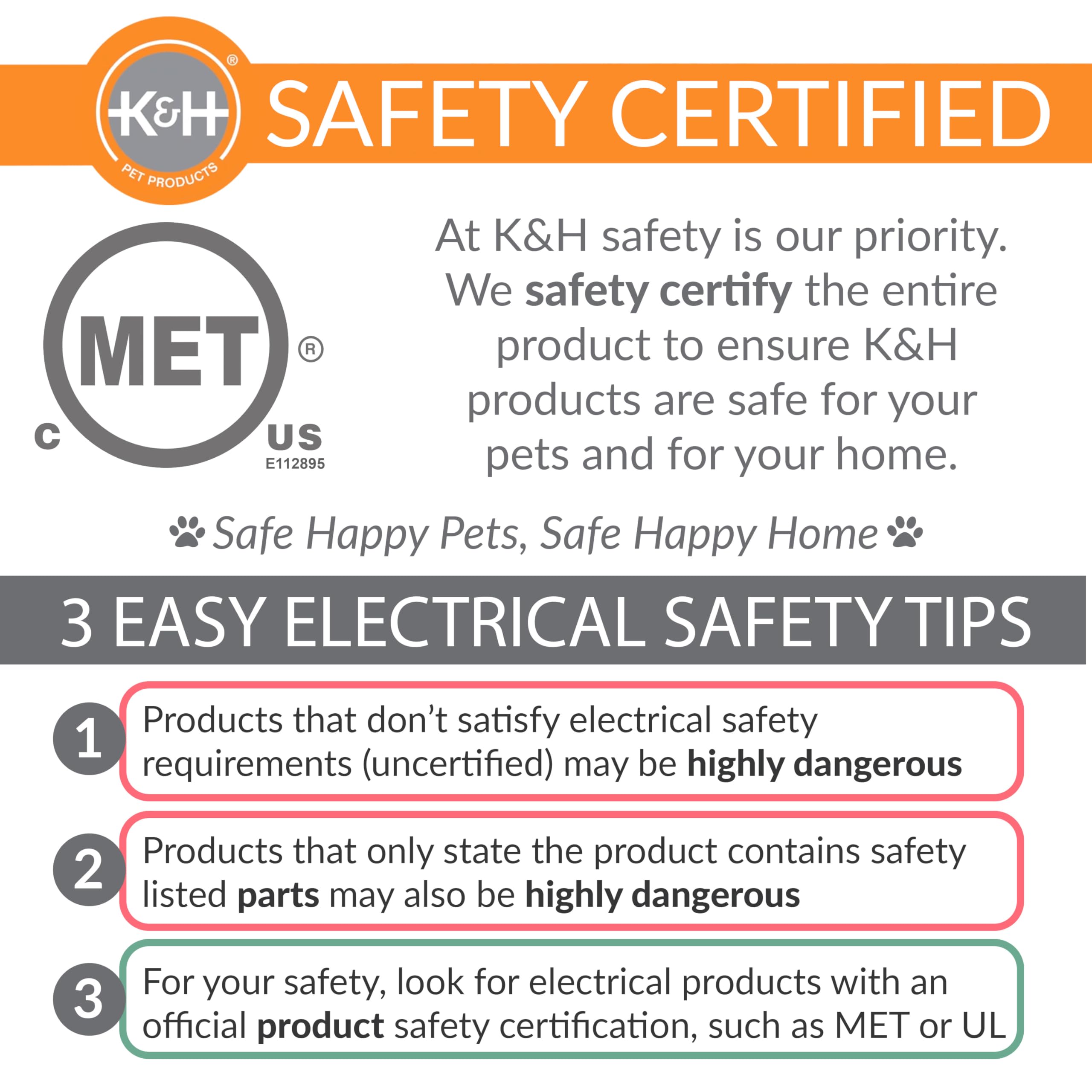 K&H Pet Products Thermo-Kitty Bed Heated Cat Beds for Indoor Cats & Dogs, Calming Warming Pillow Pet Bed, Machine Washable, Remo