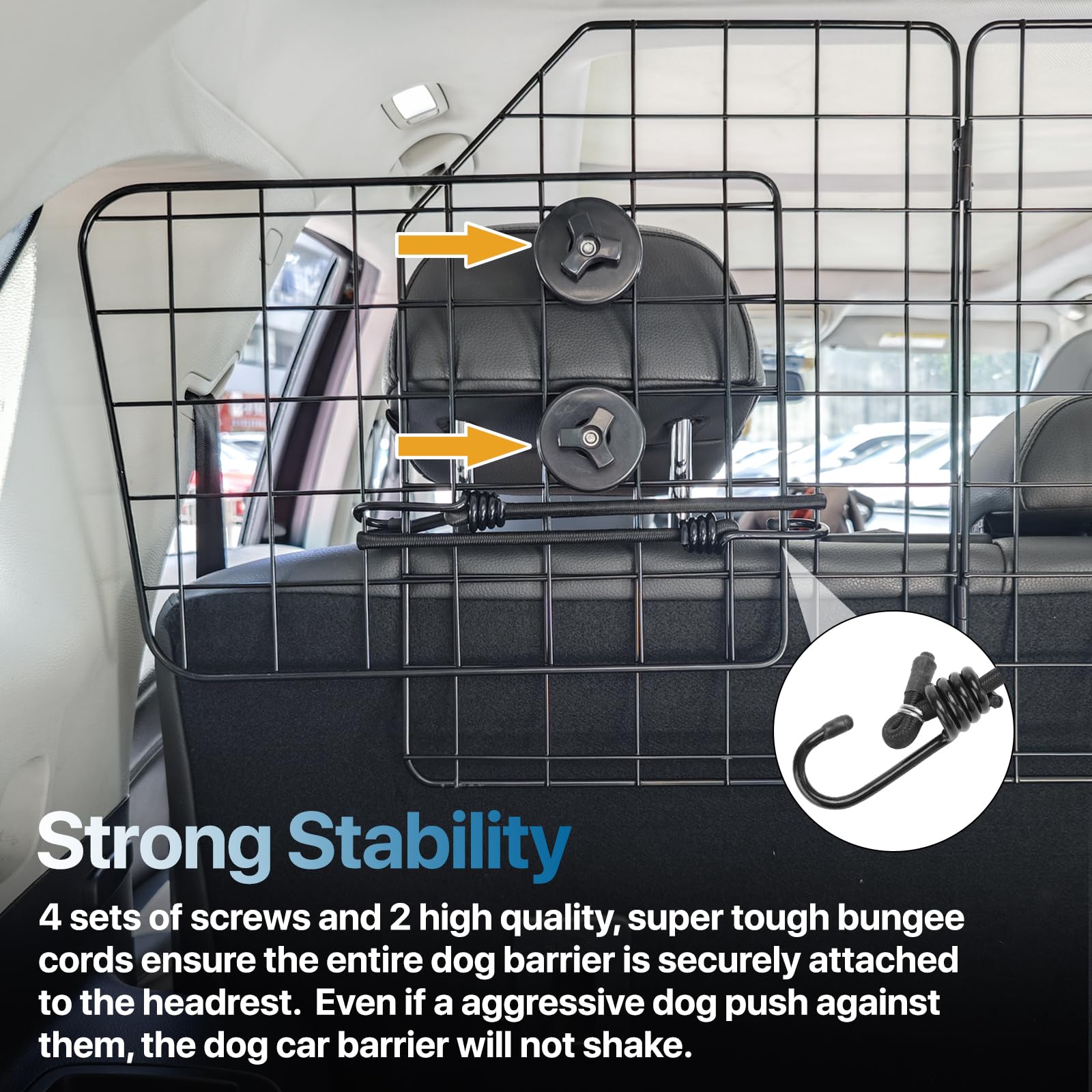 Petboda Dog Car Barrier For Suv Trunk Cargo Area, Foldable & Adjustable Car Divider And Dog Gate