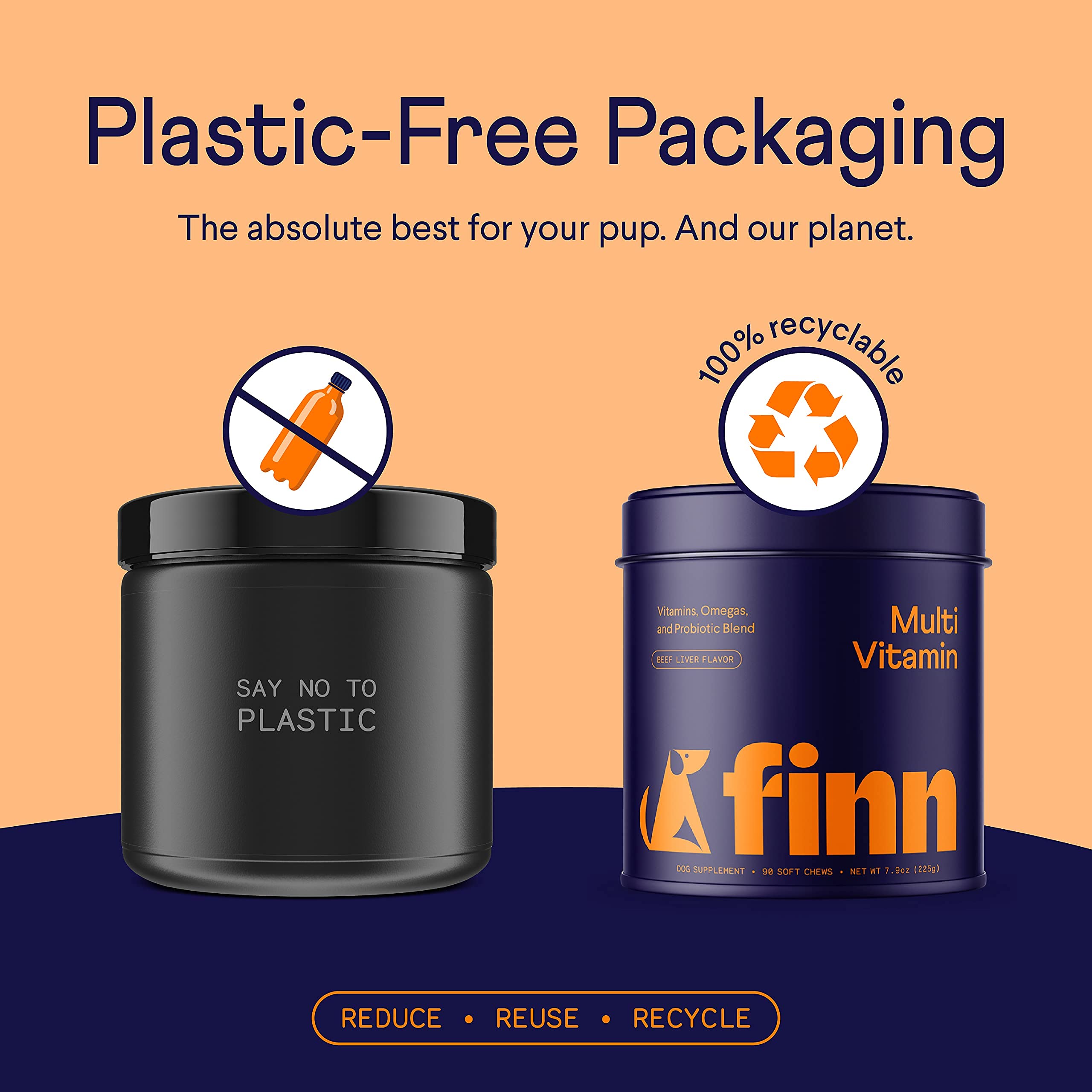 Finn All-in-1 Multivitamin for Dogs - Daily Multi with Probiotics, Omegas & Nutrients to Support Everyday Wellness - 90 Soft Che