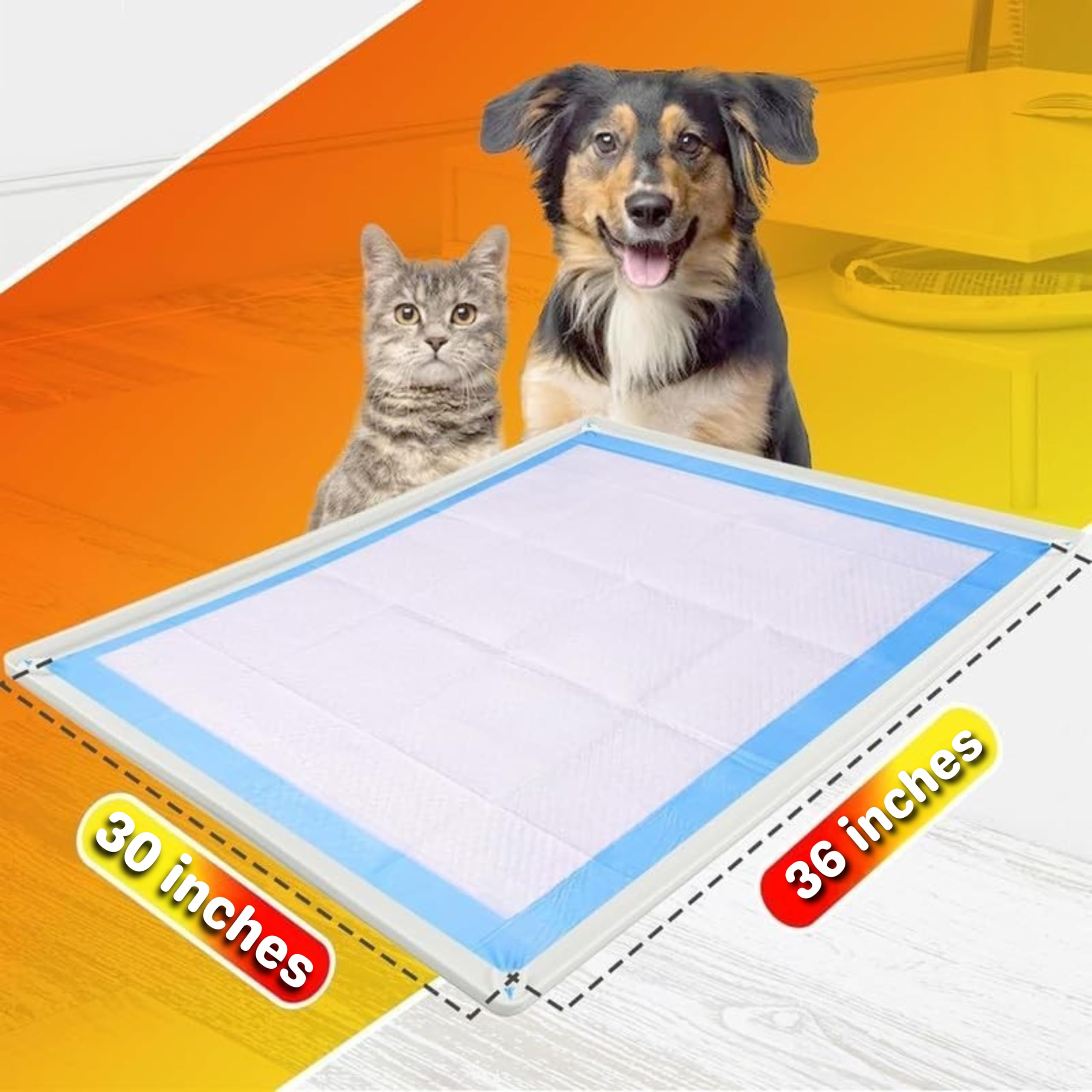 Skywin Tidyfriend Pee Pad Holder Tray 30 X 36 Inches, Silicone Dog Potty Tray, Easy To Clean No Spill Dog Potty Training Pad Hol