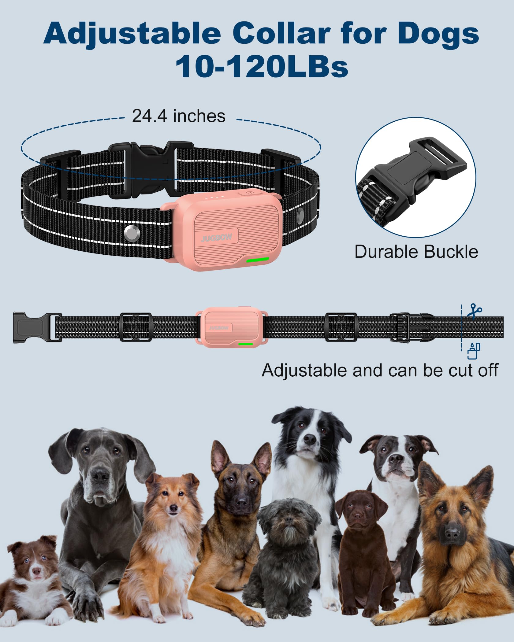 Jugbow Dog Shock Collar - 4200Ft Dog Training Collar With Remote Innovative Ipx7 Waterproof With 4 Training Modes, Rechargeable