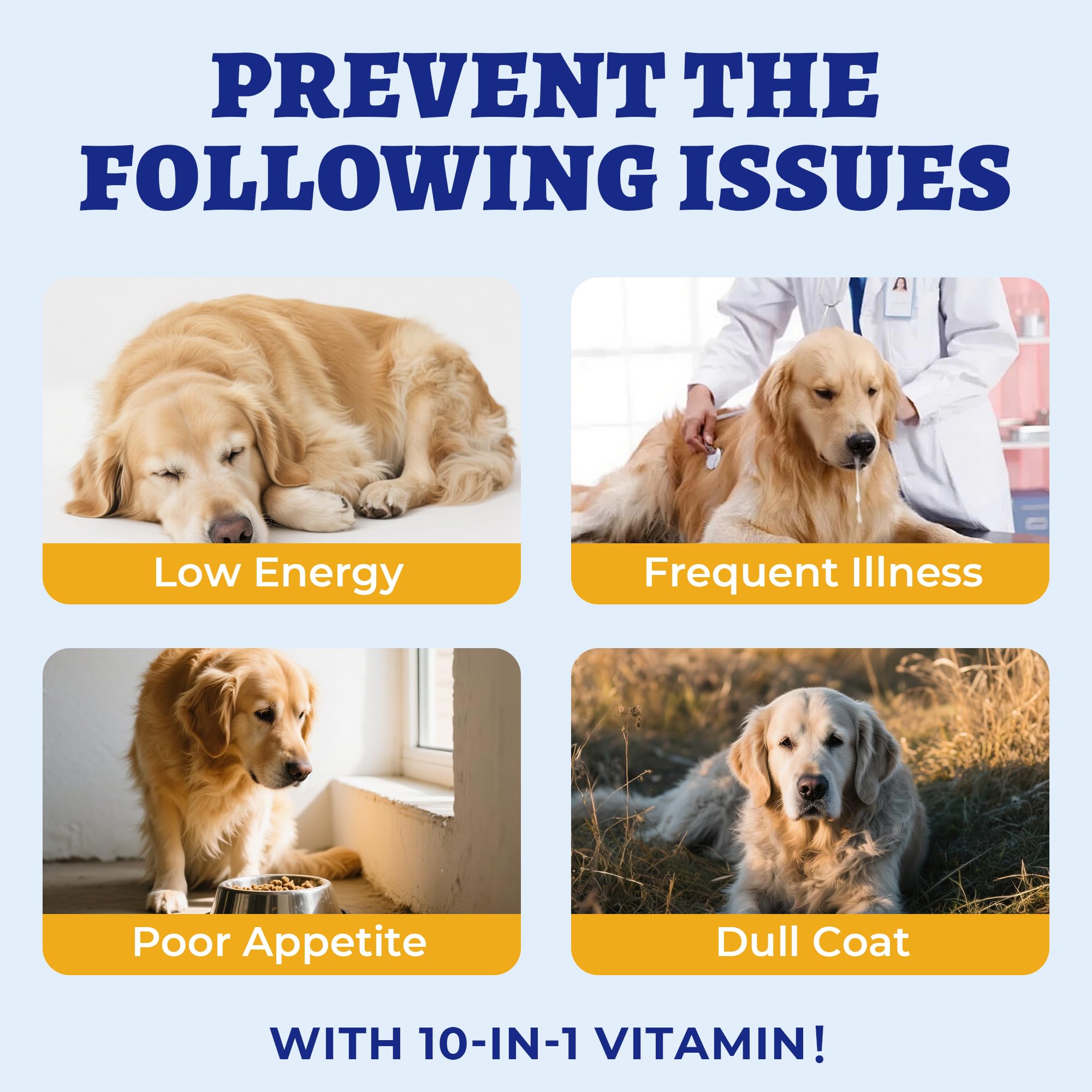 260 Bites Wellix 10-in-1 Dog Vitamins - Multivitamin for Dogs Immune Supports, Antioxidants, Boost Hip & Joint, Skin & Coat, Liv
