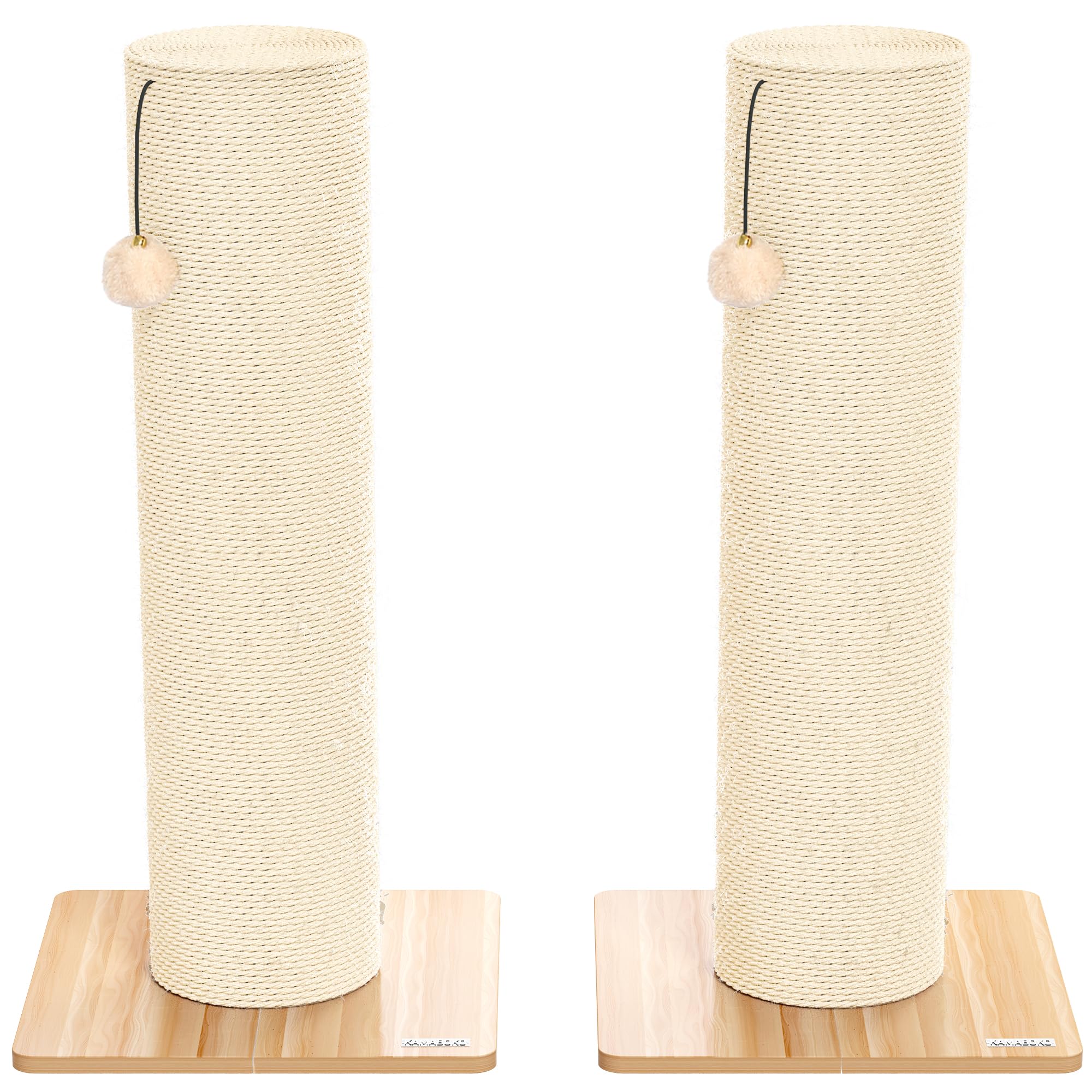 Kamaboko 29.5 Cat Scratching Post, 7.5 Ultra-Large Diameter Natural Sisal Cat Scratch Post, Scratch-Resistant Tall Cat Scrat