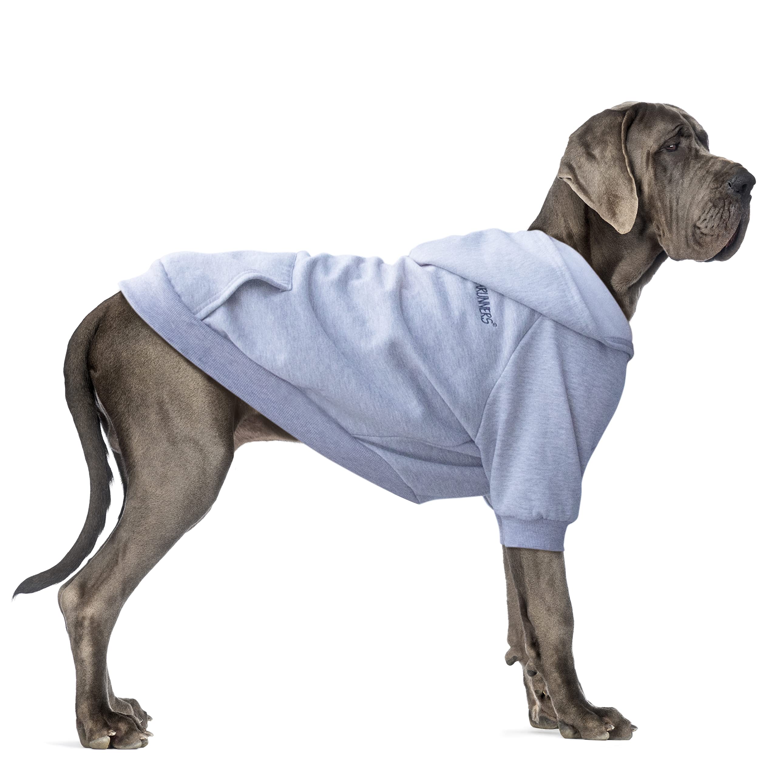 Arunners Extra Large Dog Clothes Hoodies Zip Up Sweaters For Big Dogs Labrador Border Collie Puppy Grey Xl