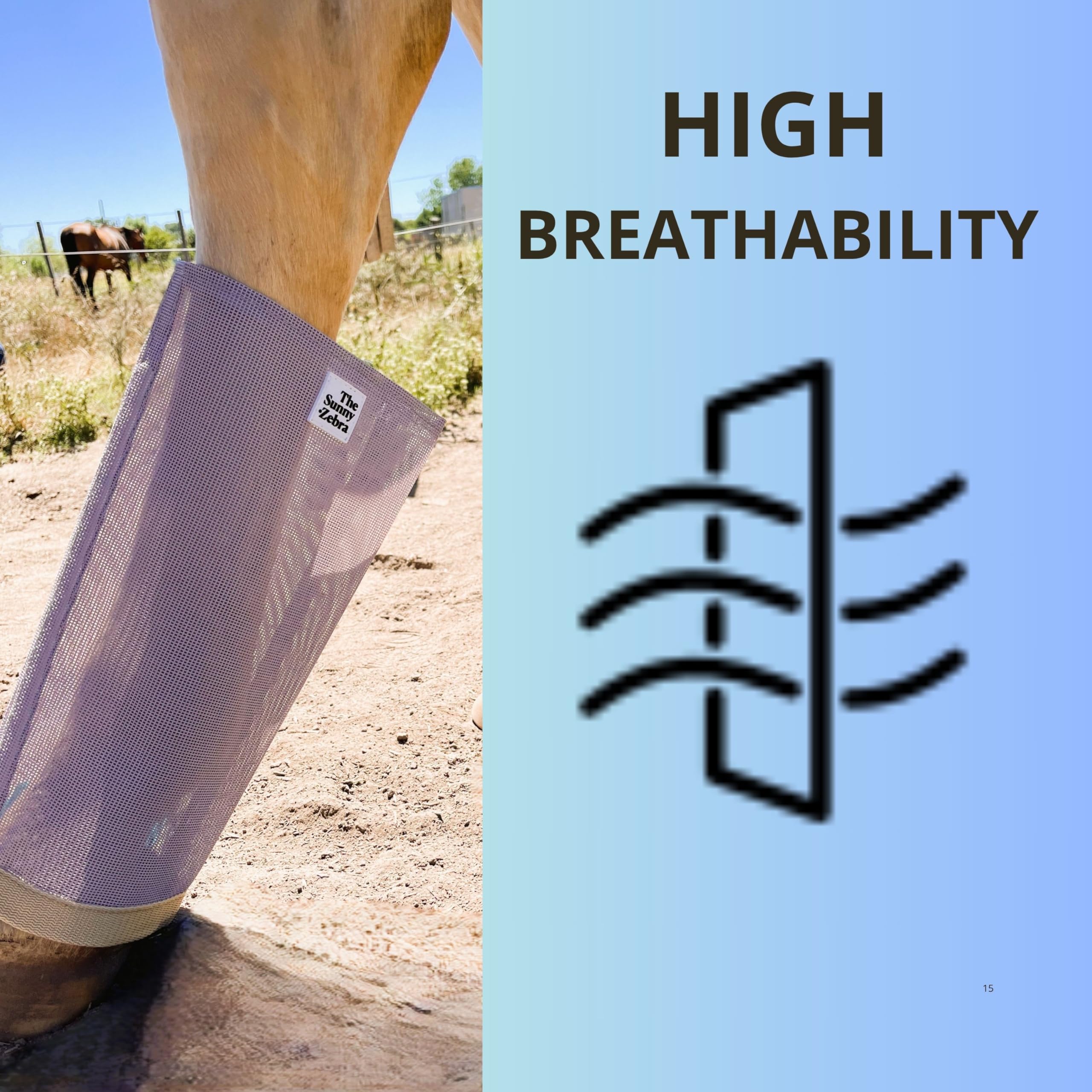 Horse Fly Boots, Medium-Size, Breathable Plastic Mesh, Fly Leggings For Horses, Set Of 4 Loose-Fitting Boots