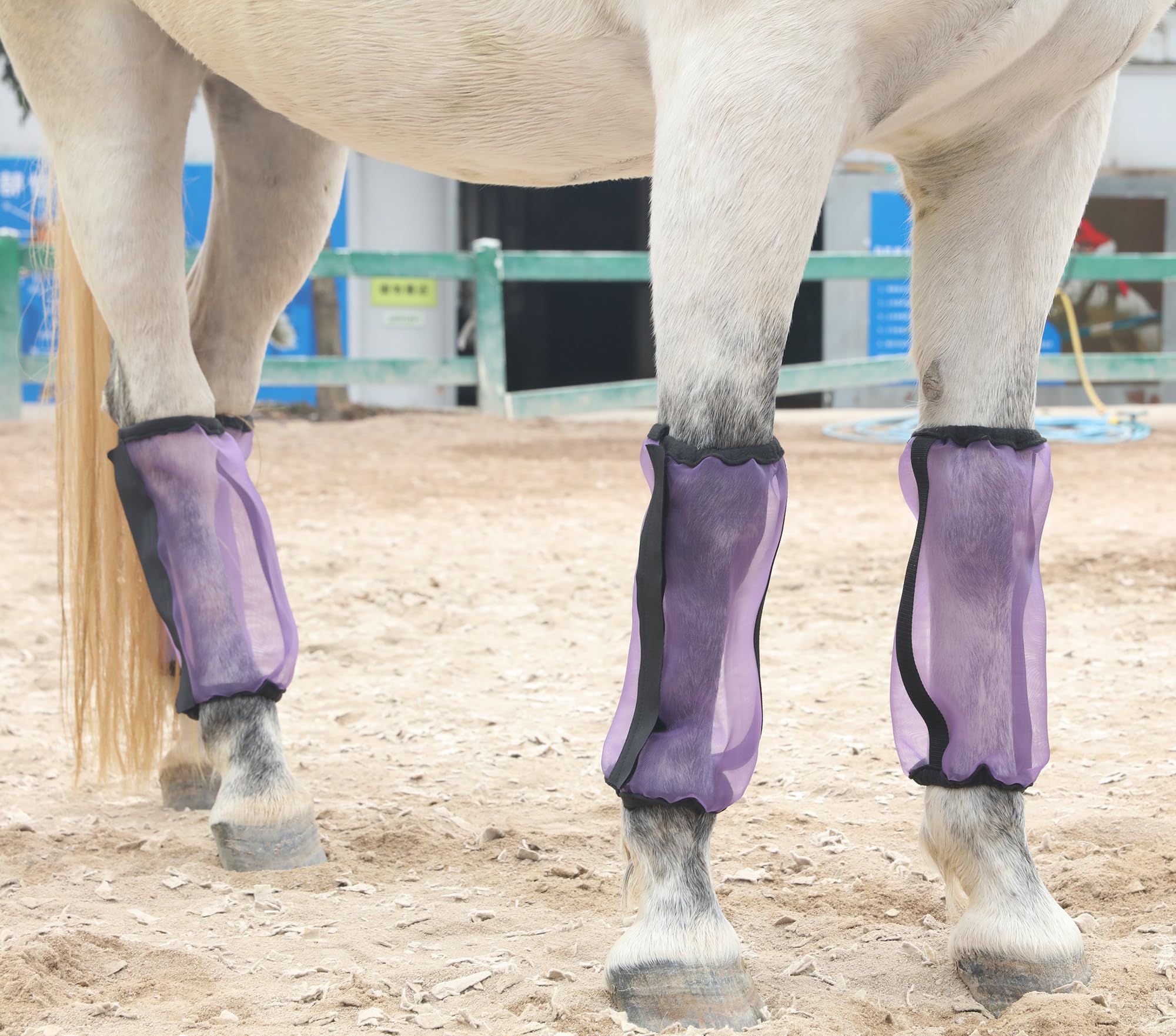 Leaforest Loose Fitting Horse Fly Boots Breathable Fine Mesh Leggings Protection Leg Wrap Cover For Reduce Stomping, Stress And