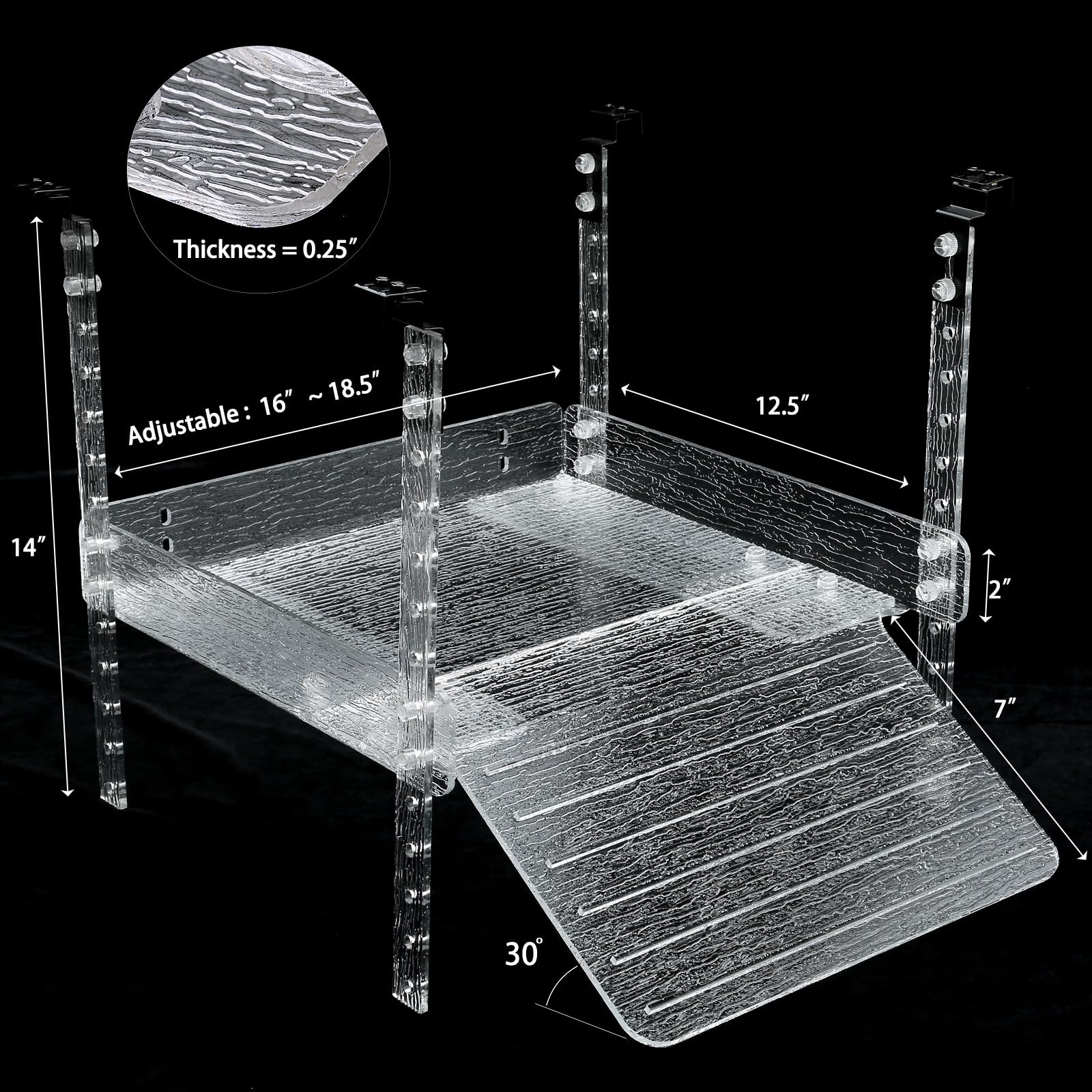 LYL LEYOULAND Hanging Turtle Basking Platform for Aquatic Turtles 40 Breeder 75 Gallon, Aquatic Reptile Ramp Dock, Turtle Terrac