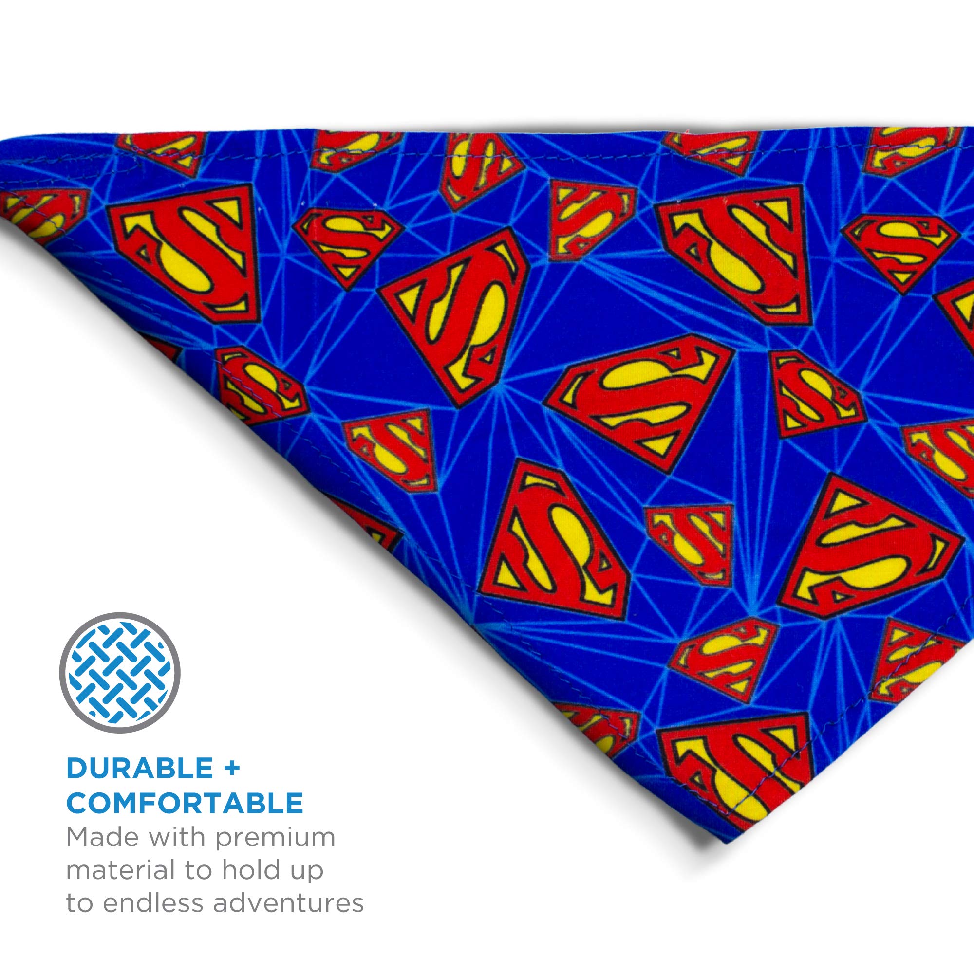Dc Comics For Pets Dog Bandana | Wonder Woman Logo Repeated Pattern |Super Adorable Superhero Scarf For Pets | Wonder Woman Dog Bandana Dog Apparel & Accessories