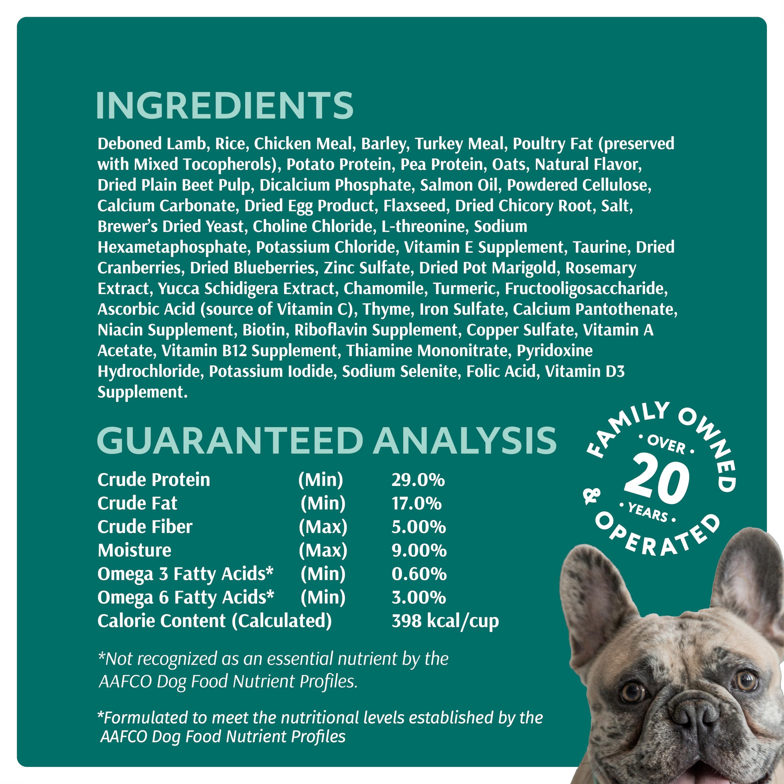 Optimeal Puppy Toy Breed Dog Food - Premium Dry Recipe for Small/Toy Breeds - 8.8 lbs Lamb & Rice - Skin & Digestive Support