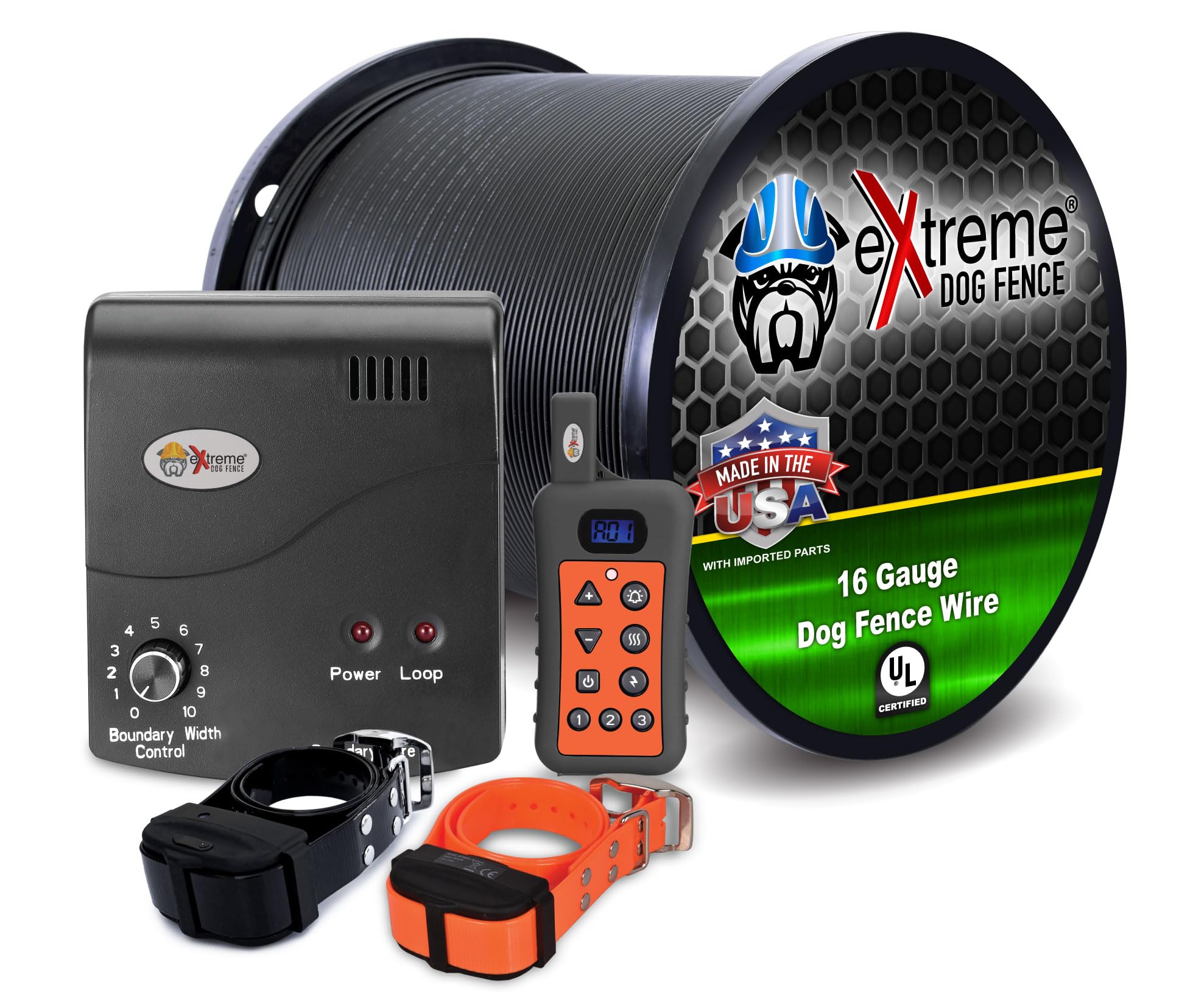 Electric Dog Fence + Remote Trainer - 2 Dog / 1000' Of 16 Gauge Underground Dog Fence Wire (Up To 1 Acre) - Dual Solution To Con