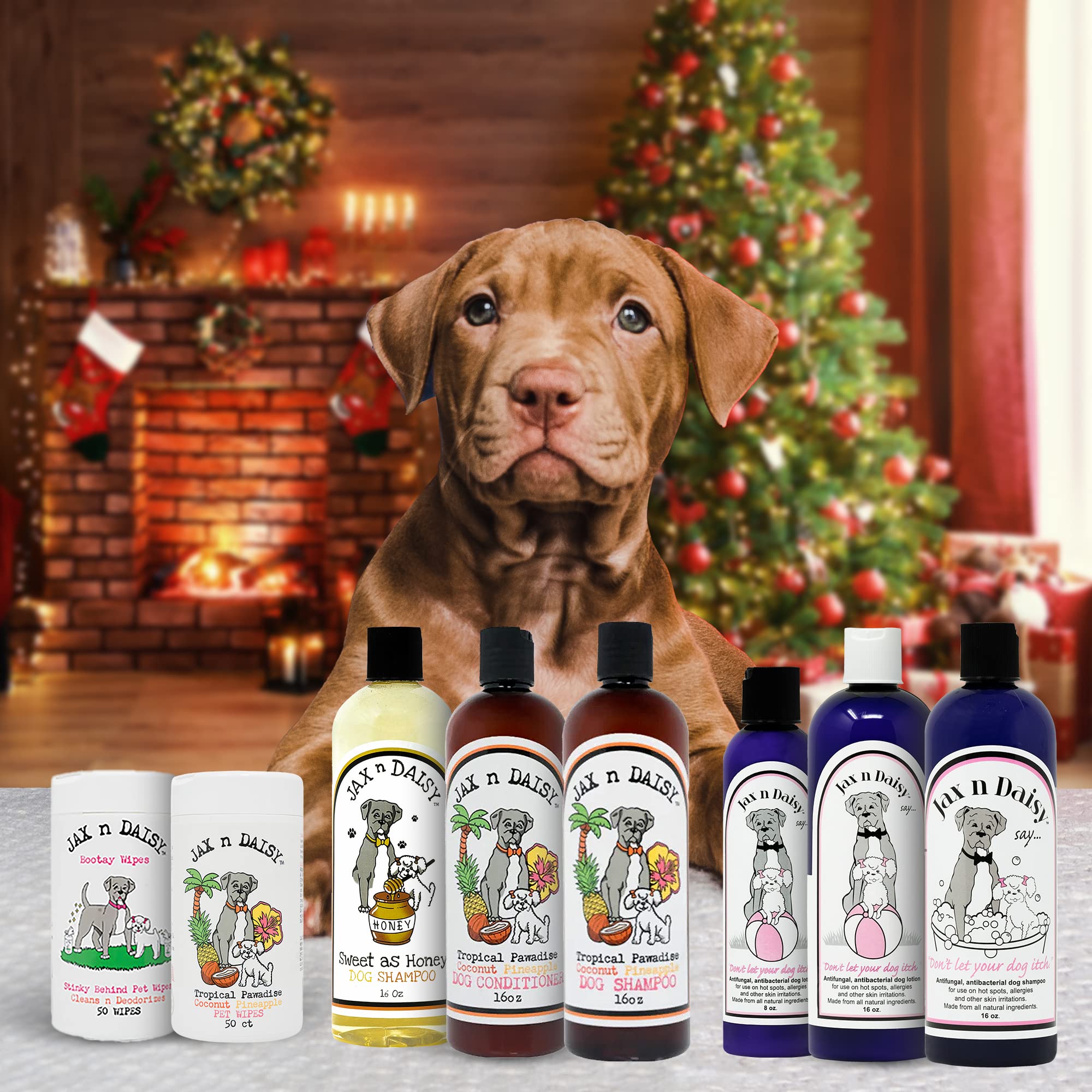 Jax N Daisy Dog Shampoo - Gentle Allergy Relief for Dogs - Eliminates Odors & Fleas - Soothes Itchy Skin - Perfect for Puppies!
