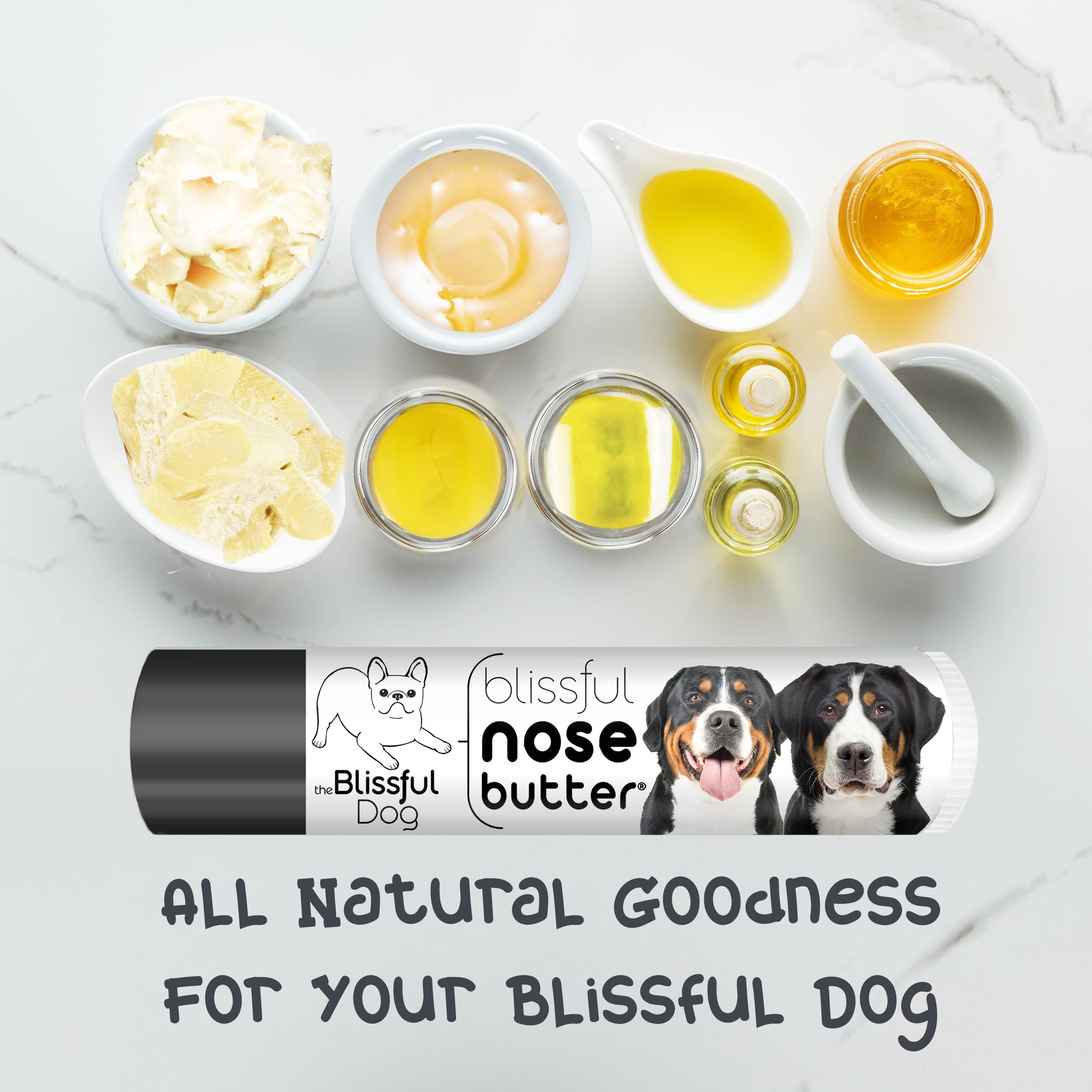 The Blissful Dog Greater Swiss Mountain Dog Unscented Nose Butter - Dog Nose Butter, 0.15 Ounce