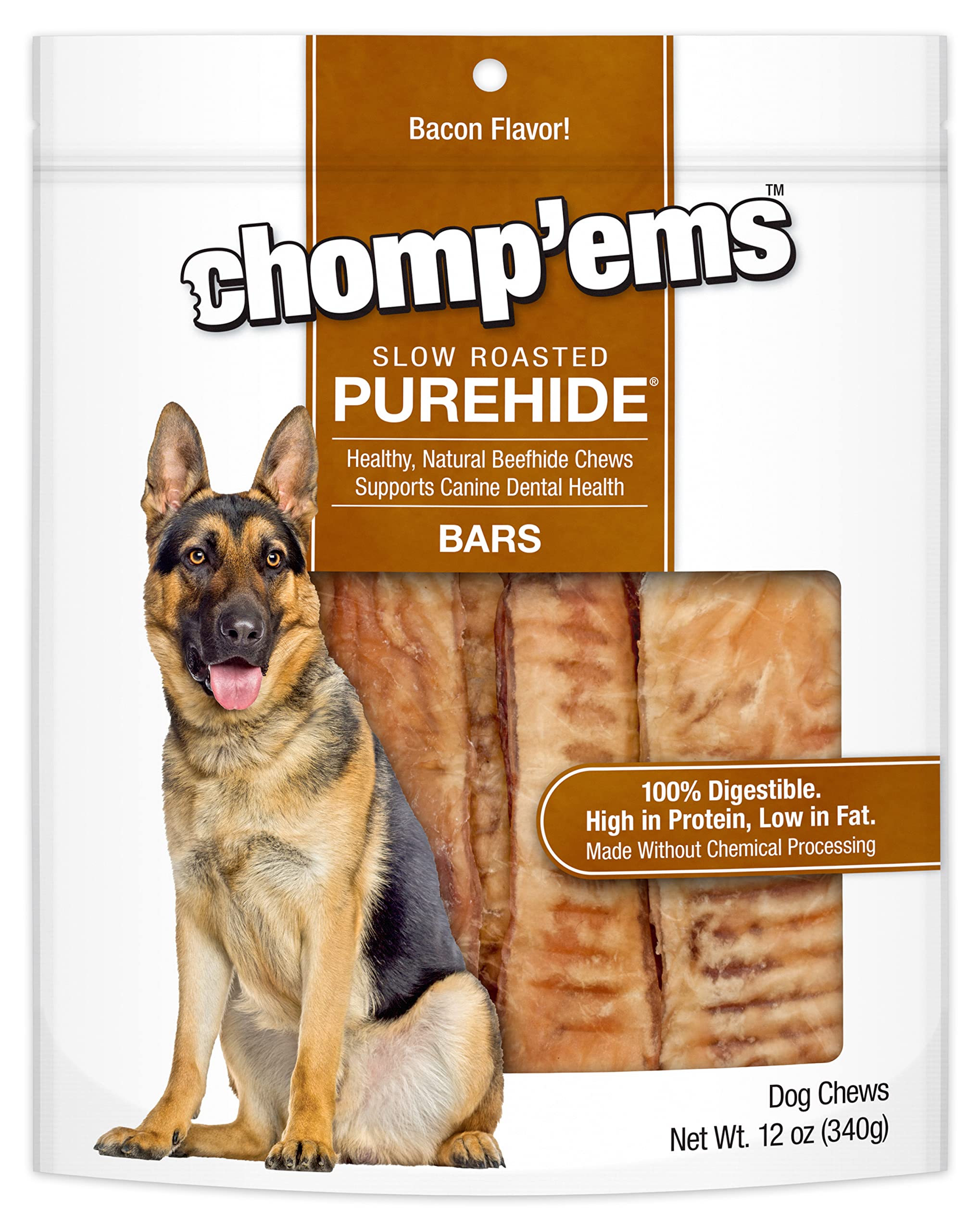 CHOMP EMS Ruffin It 21013 Purehide Dog Chew, Size 12