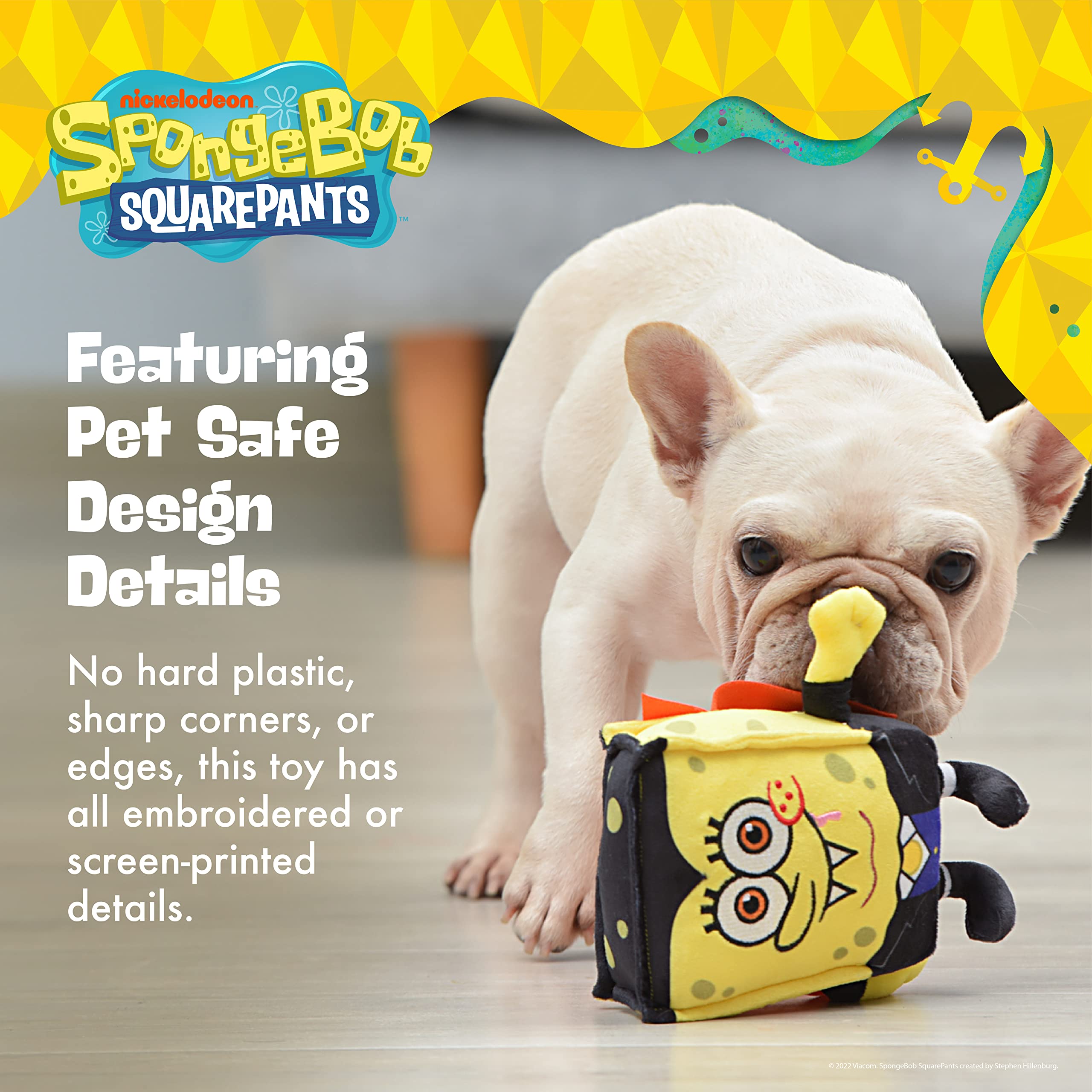 Spongebob Squarepants For Pets 9' Halloween Dracula Plush Squeaker Pet Toy | Soft Spongebob Squeaky Dog Toy | Adorable Halloween Toys For All Dogs, Official Dog Toy Product Of Spongebob For Pets