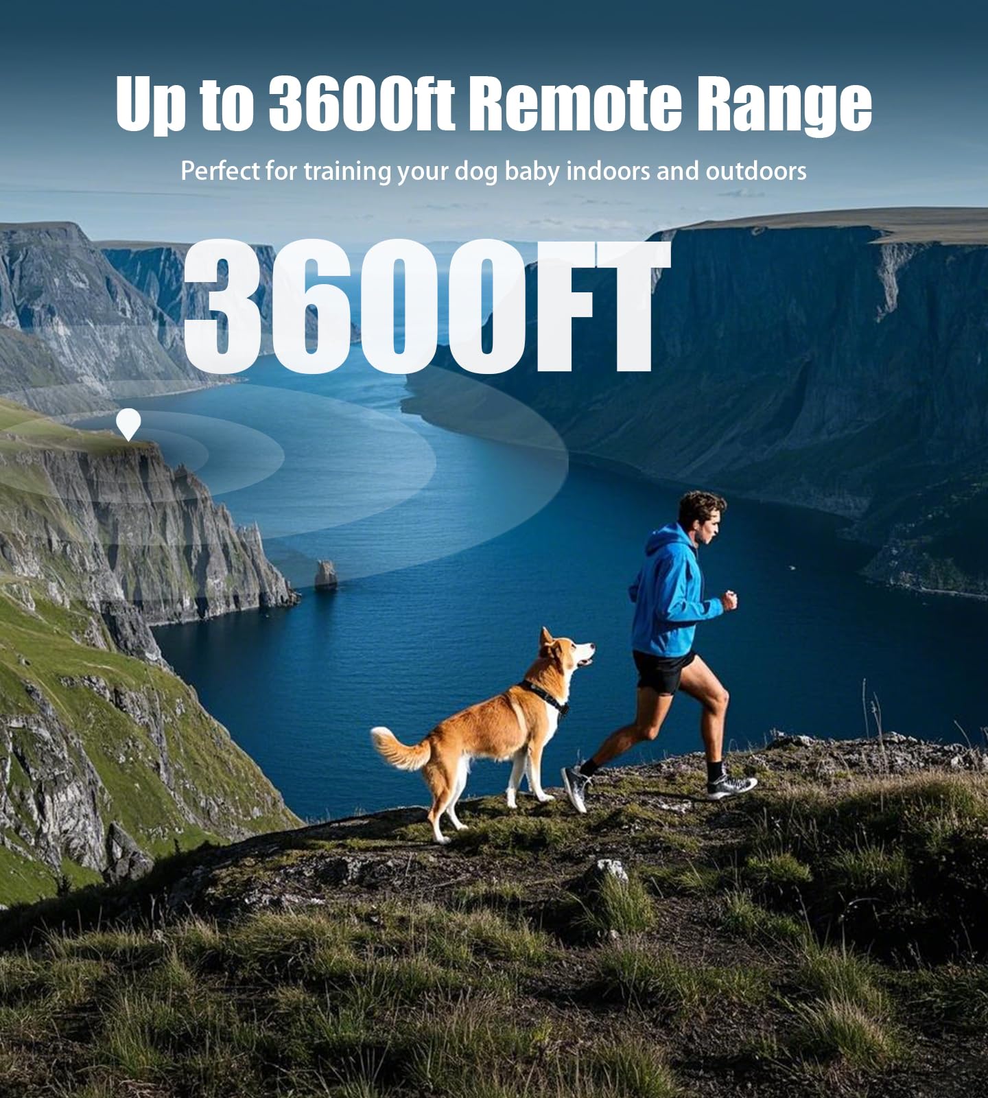 Dog Training Collar With Remote 3600Ft - Shock Collar For Barking Control, 4 Modes(Beep/Vibe/Static), Ipx7 Waterproof For Swimmi