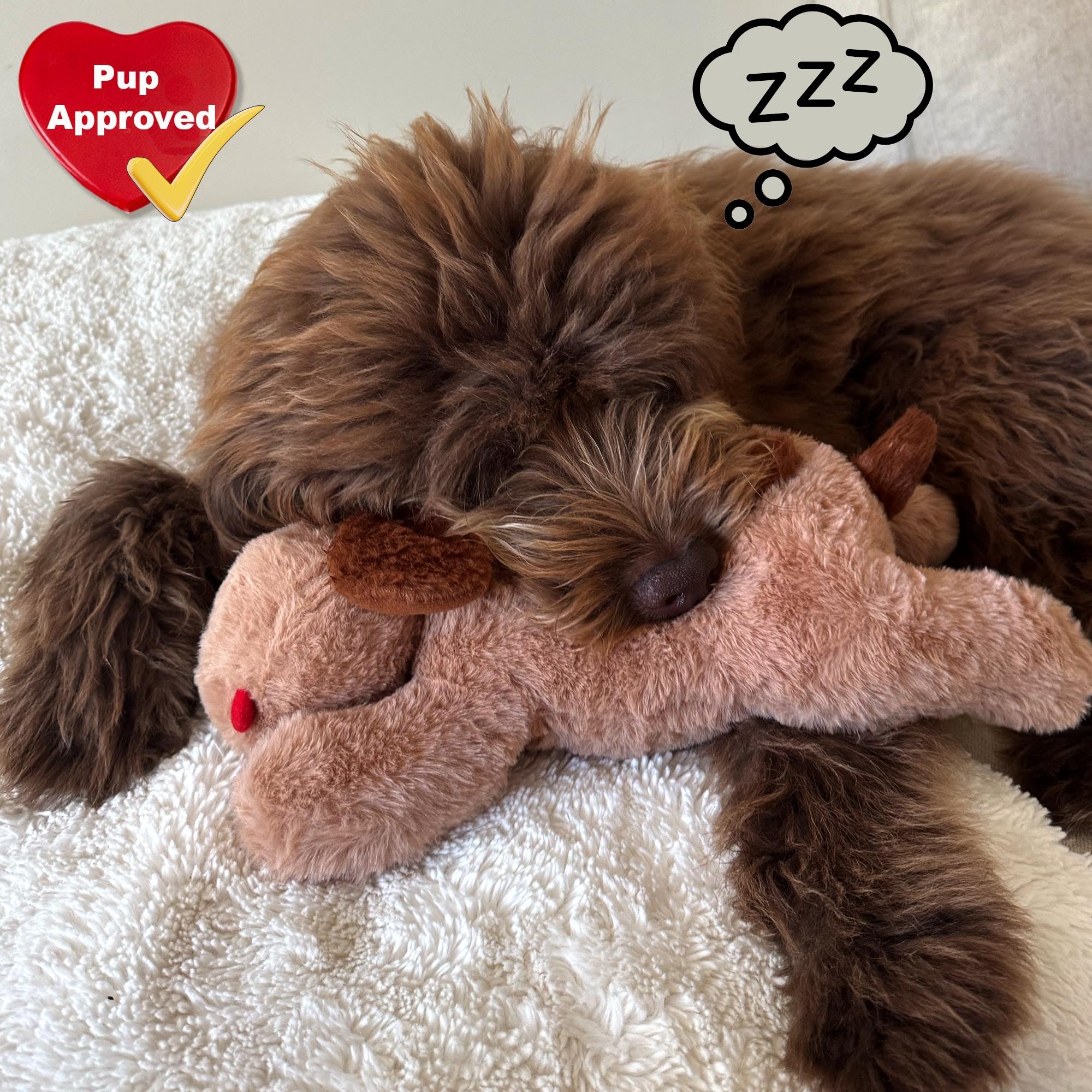 Iheartdogs Heartbeat Puppy Toy - Comfort Cuddler Pillow - Dog Anxiety Toy
