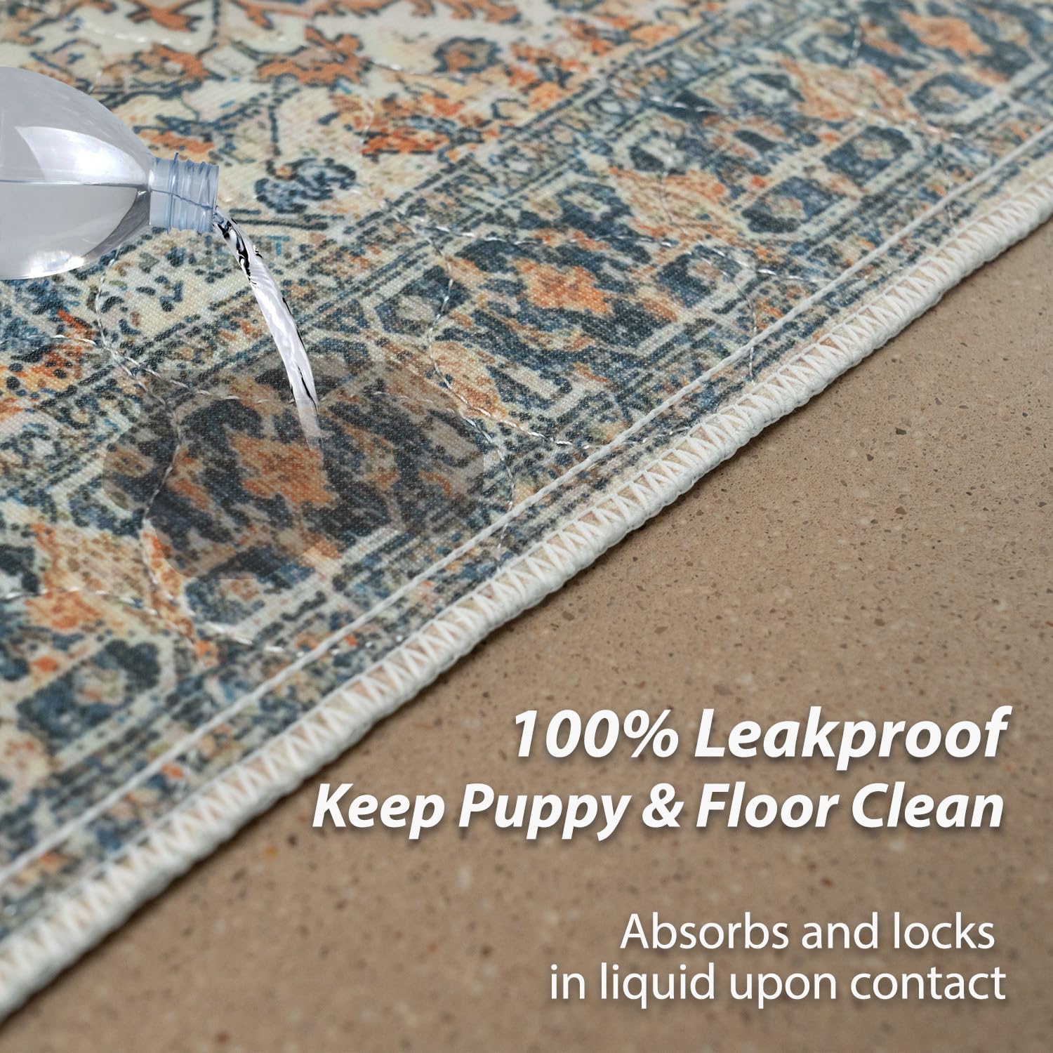 Nunubaby 4Packwashable Pee Pads For Dogs, Stylish, Non-Slip And Leak-Proof Pee Pads. Reusable Potty Pads For Dogs For Crates And